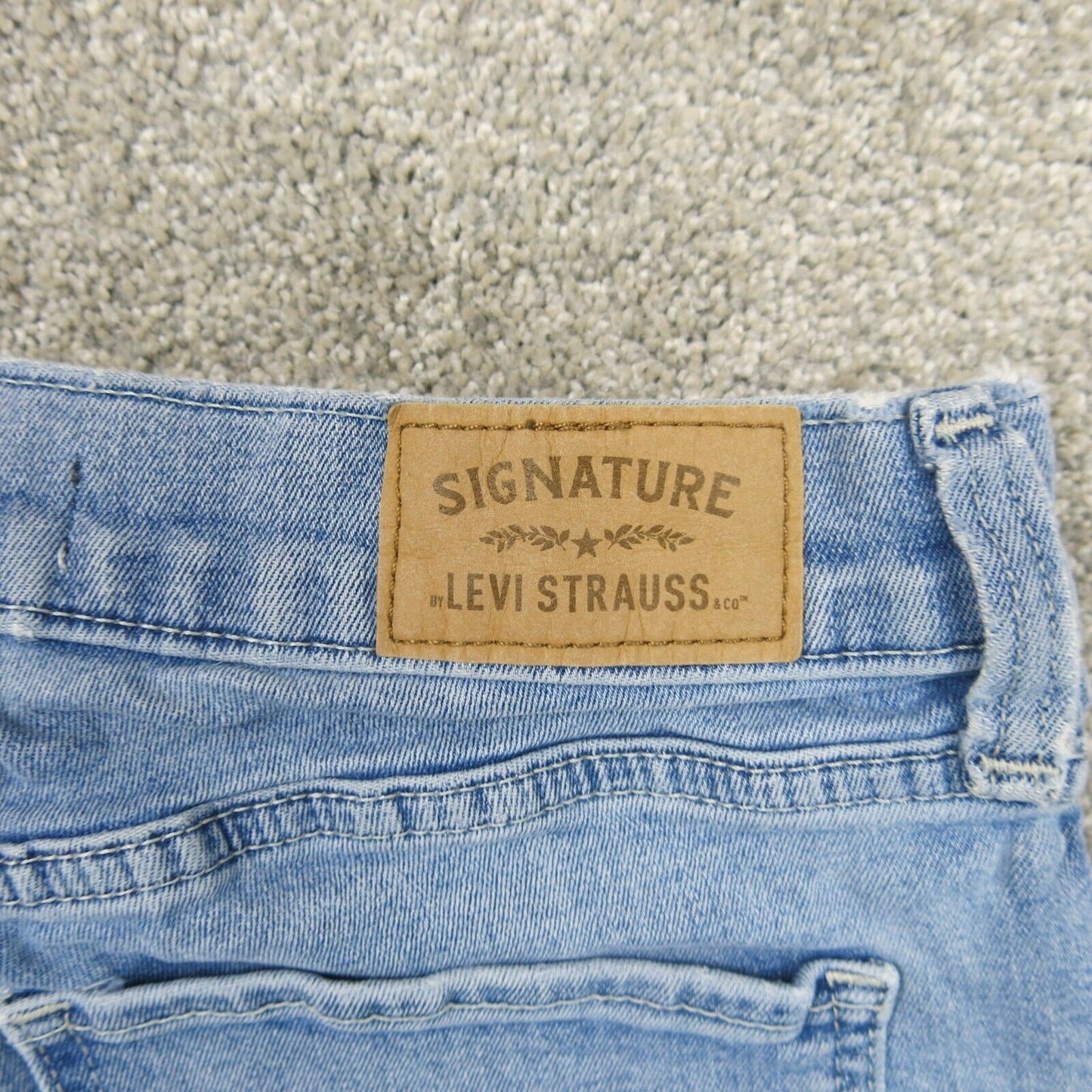 LEVI STRAUSS Signature Women Jeans Mid Rise Utility Slim Crop Straight Leg W29