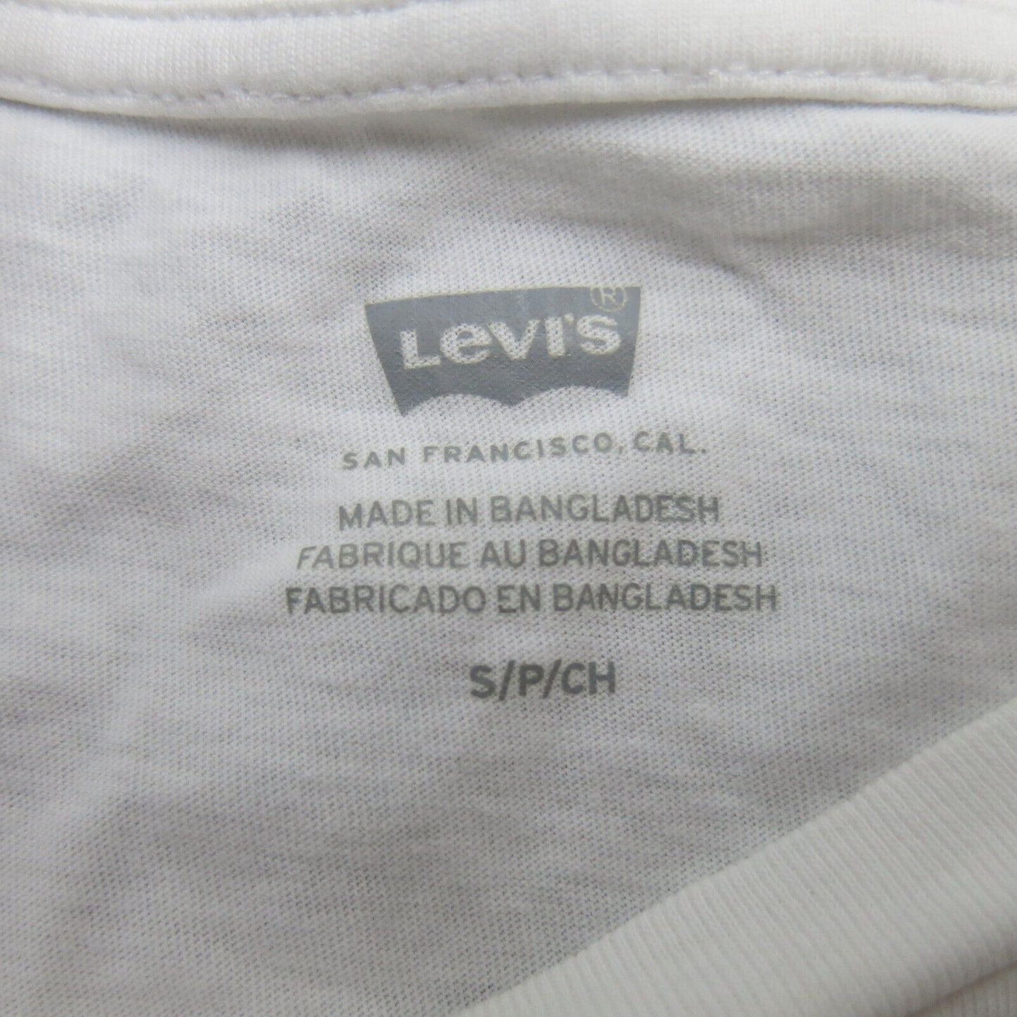 Levis Womens Pullover T Shirt Short Sleeves Crew Neck White Size Small