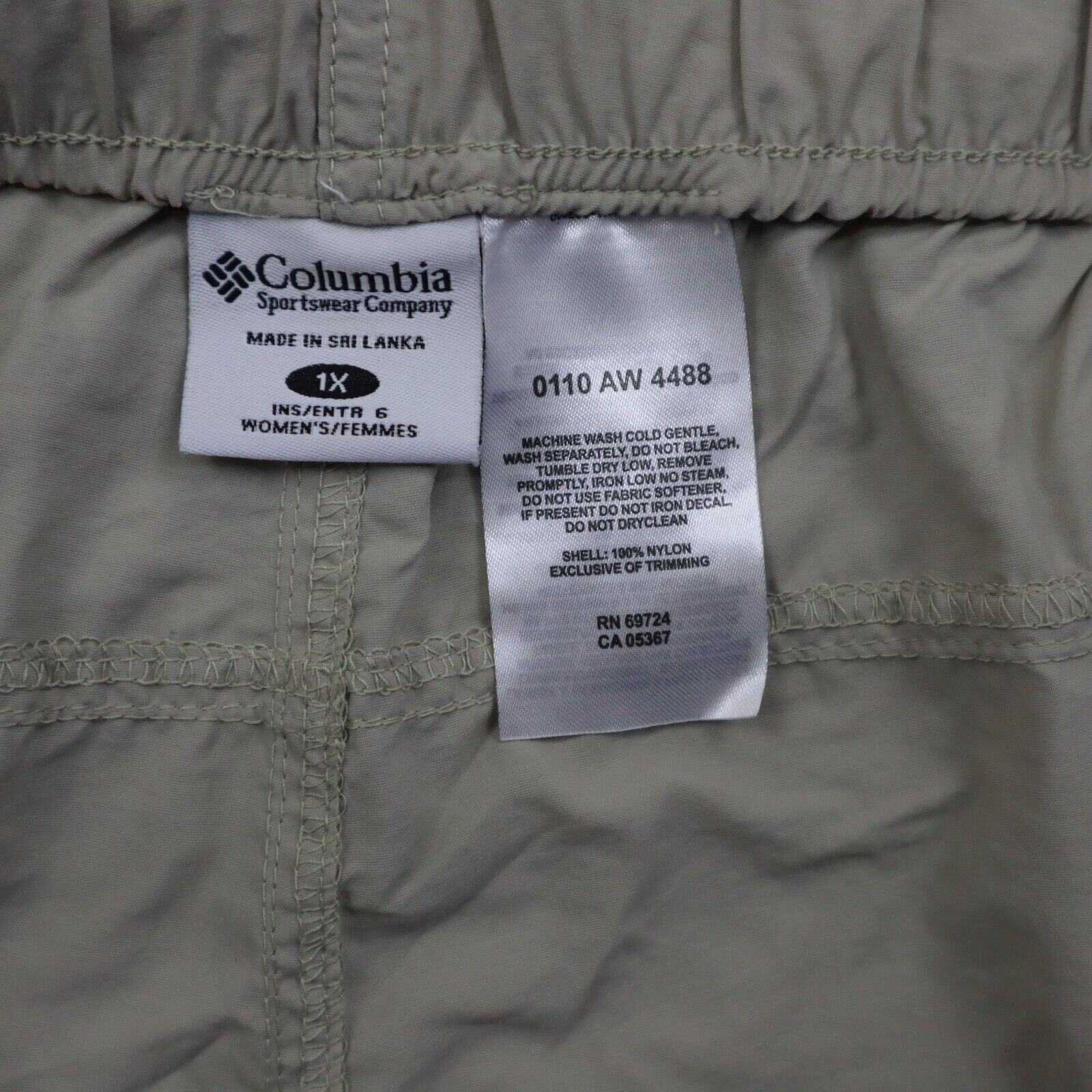 Columbia Shorts Men Size XL Cotton Olive Green RN 69724 CA 05367