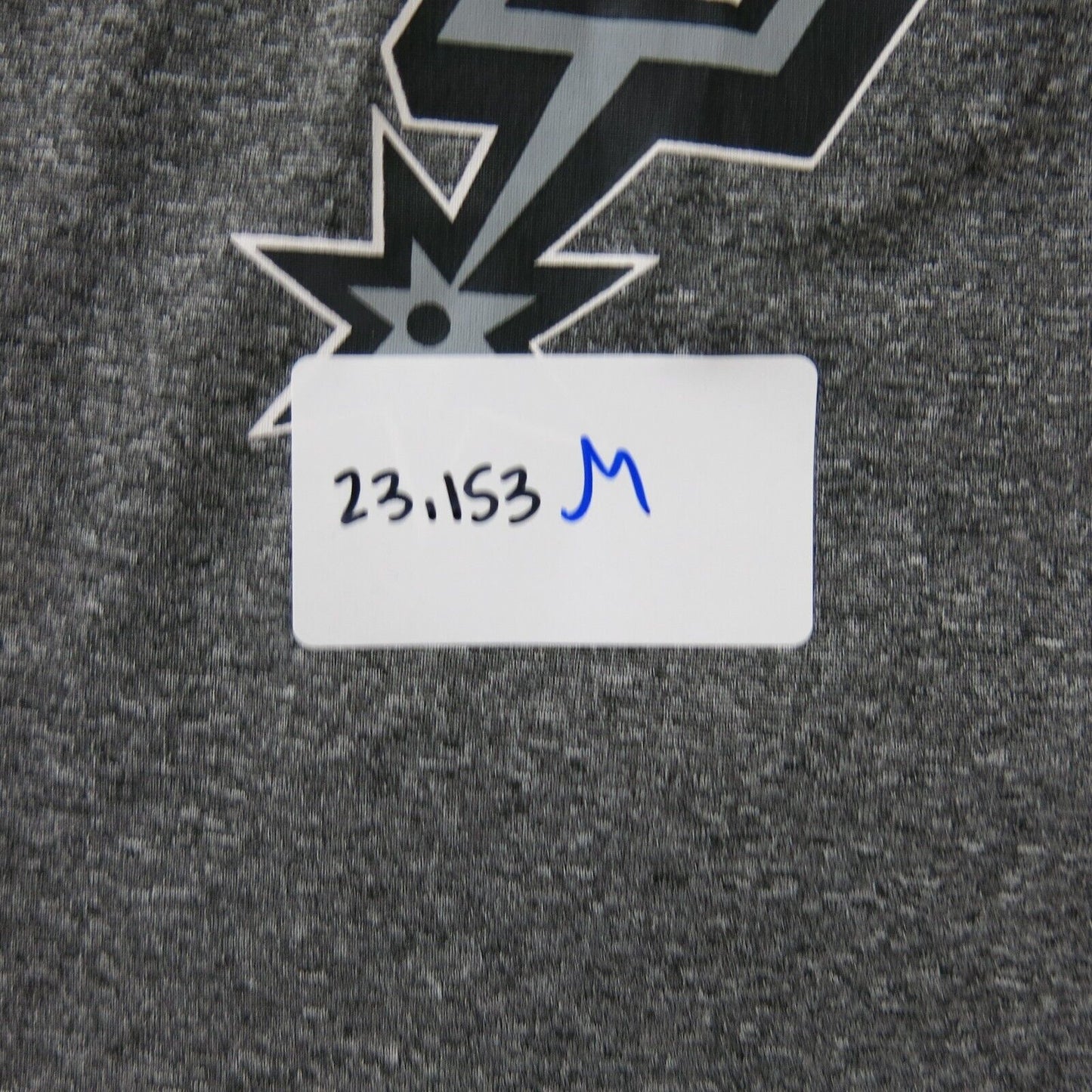 NBA Mens Casual T Shirt Spurs Basketball Graphic Tee Short Sleeves Gray Size XL