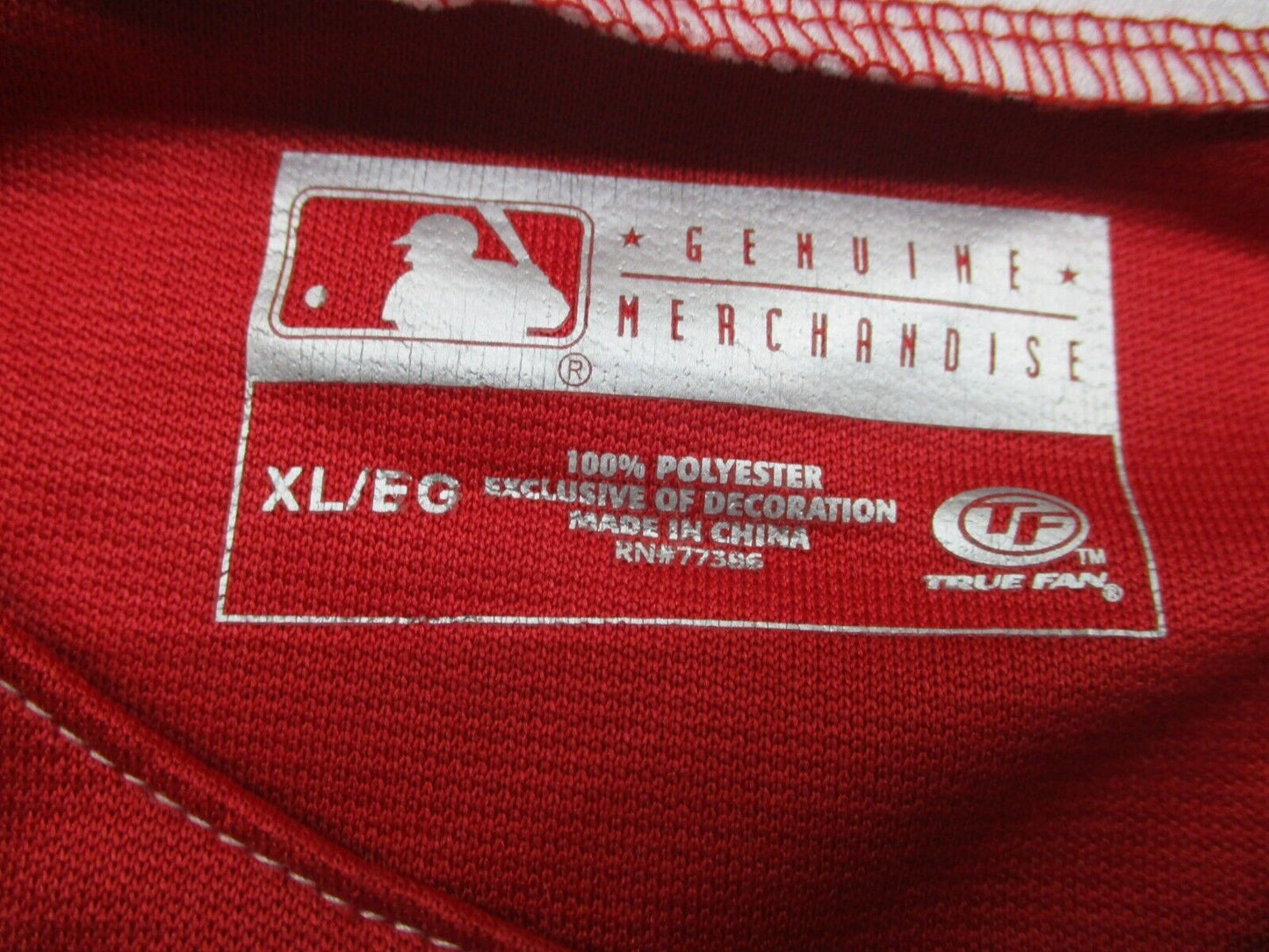 Majestic True Fan Rangers Baseball Shirt Boys X-Large Red Shorts Sleeves Sports