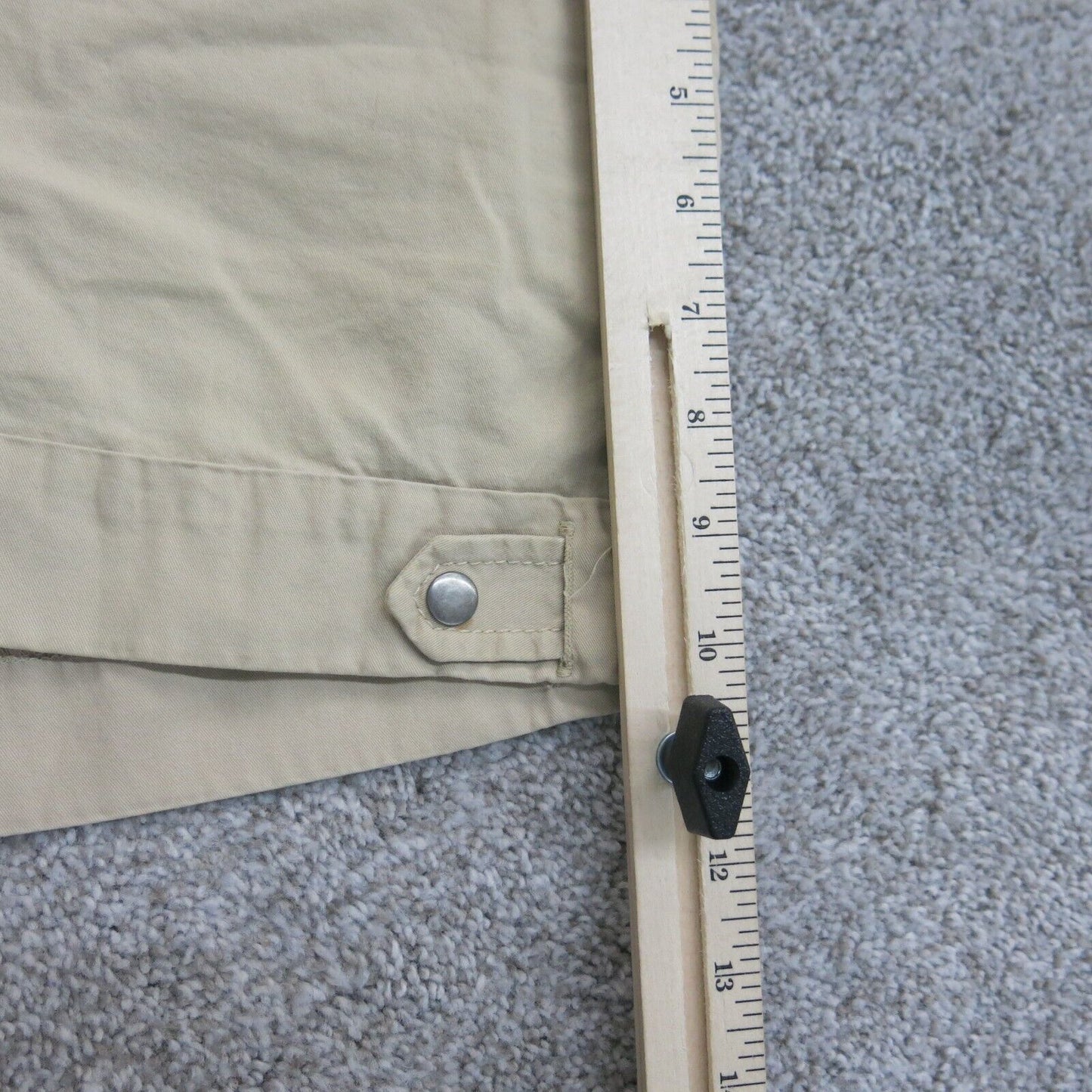 Ann Taylor Womens Chino Shorts Mid Rise Flat Front Slash Pockets Beige Size 6