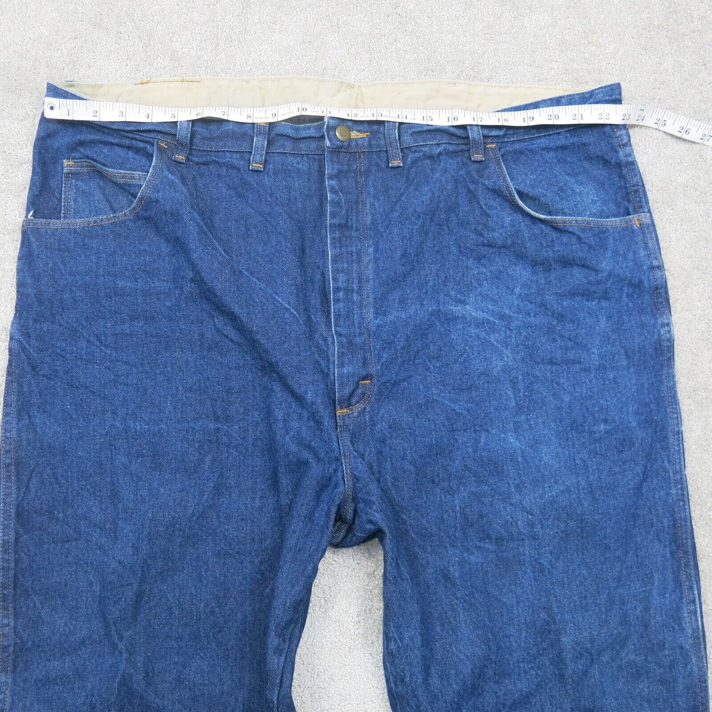 Wrangler Mens Straight Leg Jean 100% Cotton Stretch High Rise Blue SZ W48XL32