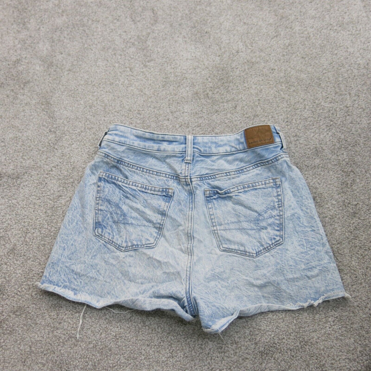 American Eagle Womens Cut Off Jeans Shorts Mid Rise Comfort Stretch Blue Size 4