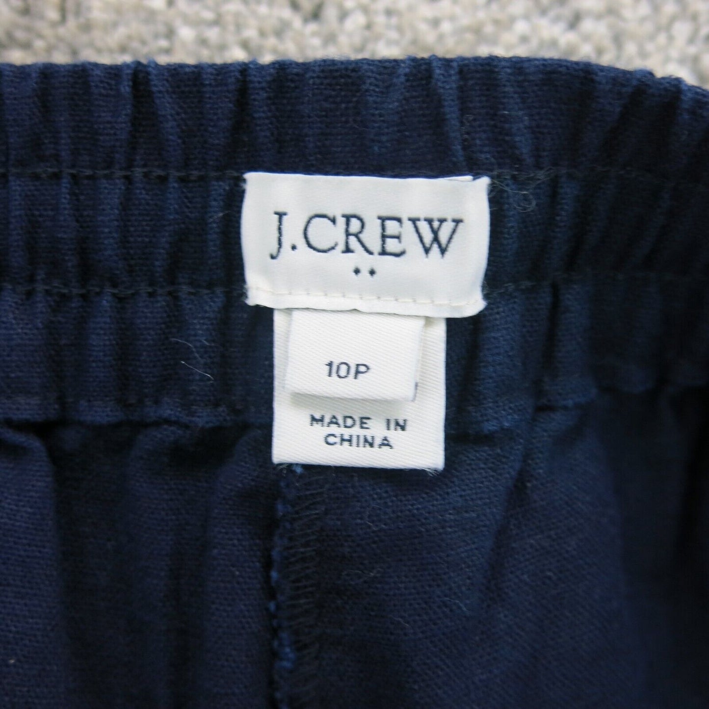J Crew Womens Activewear Sweatpants Drawstring Mid Rise Navy Blue Size 10P