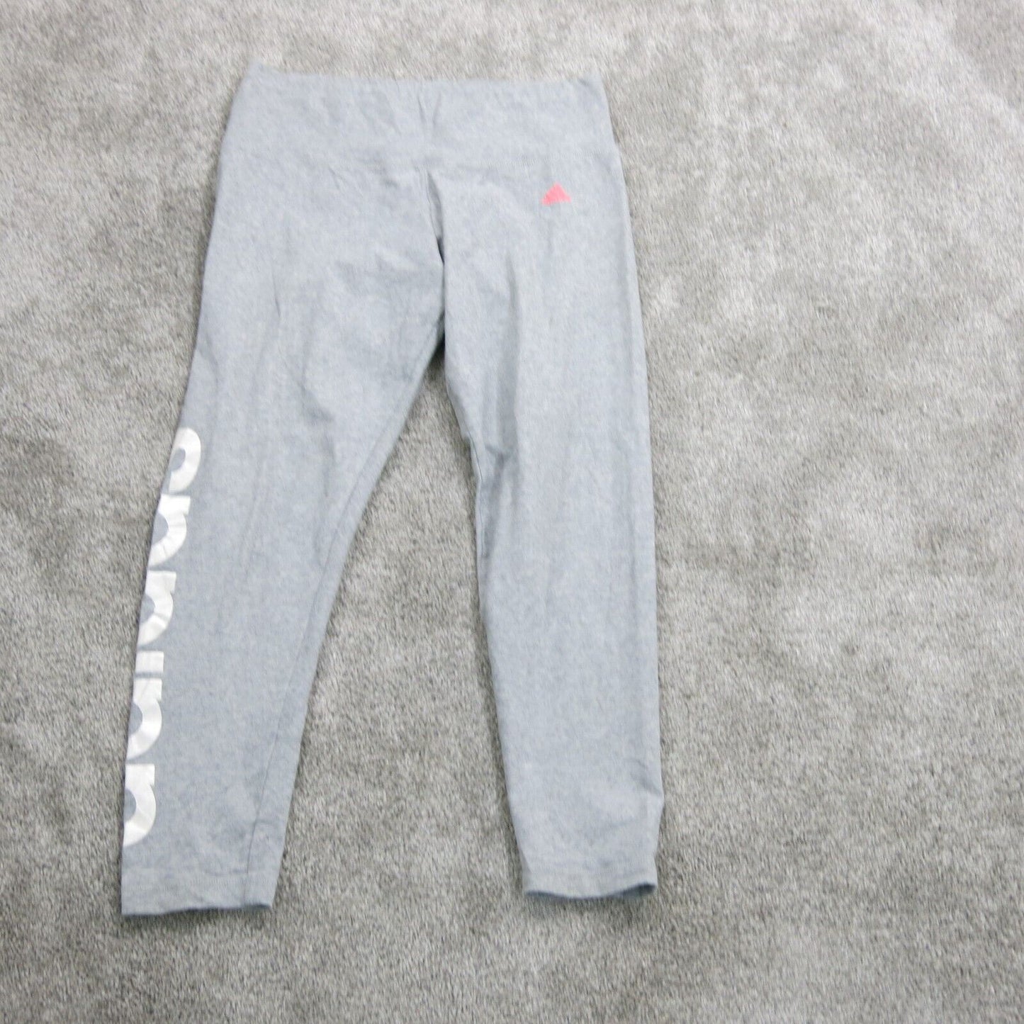 Adidas Womens Crop Leggings Pant Climalite Activewear Running Jogging Gray  Sz M