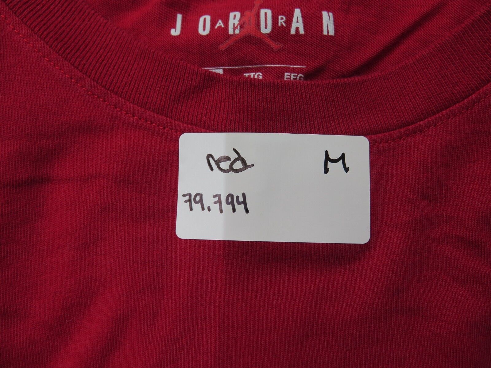 Air Jordan Shirt Men XXL Red Ribbed Long Sleeve Crew Neck Tee