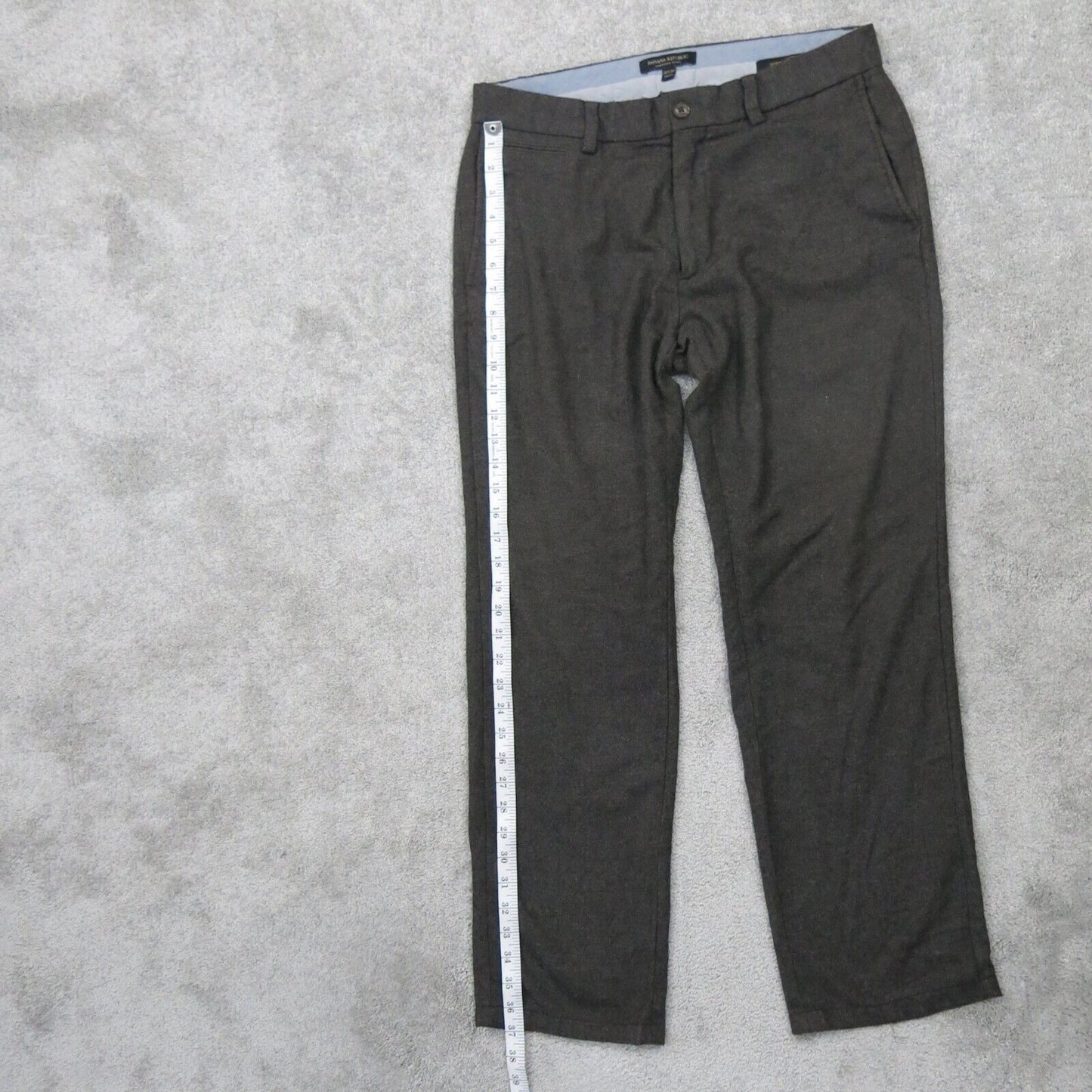 Banana Republic Men Emerson Pant Mid Rise Pocket Charcoal Black Size W32XL34