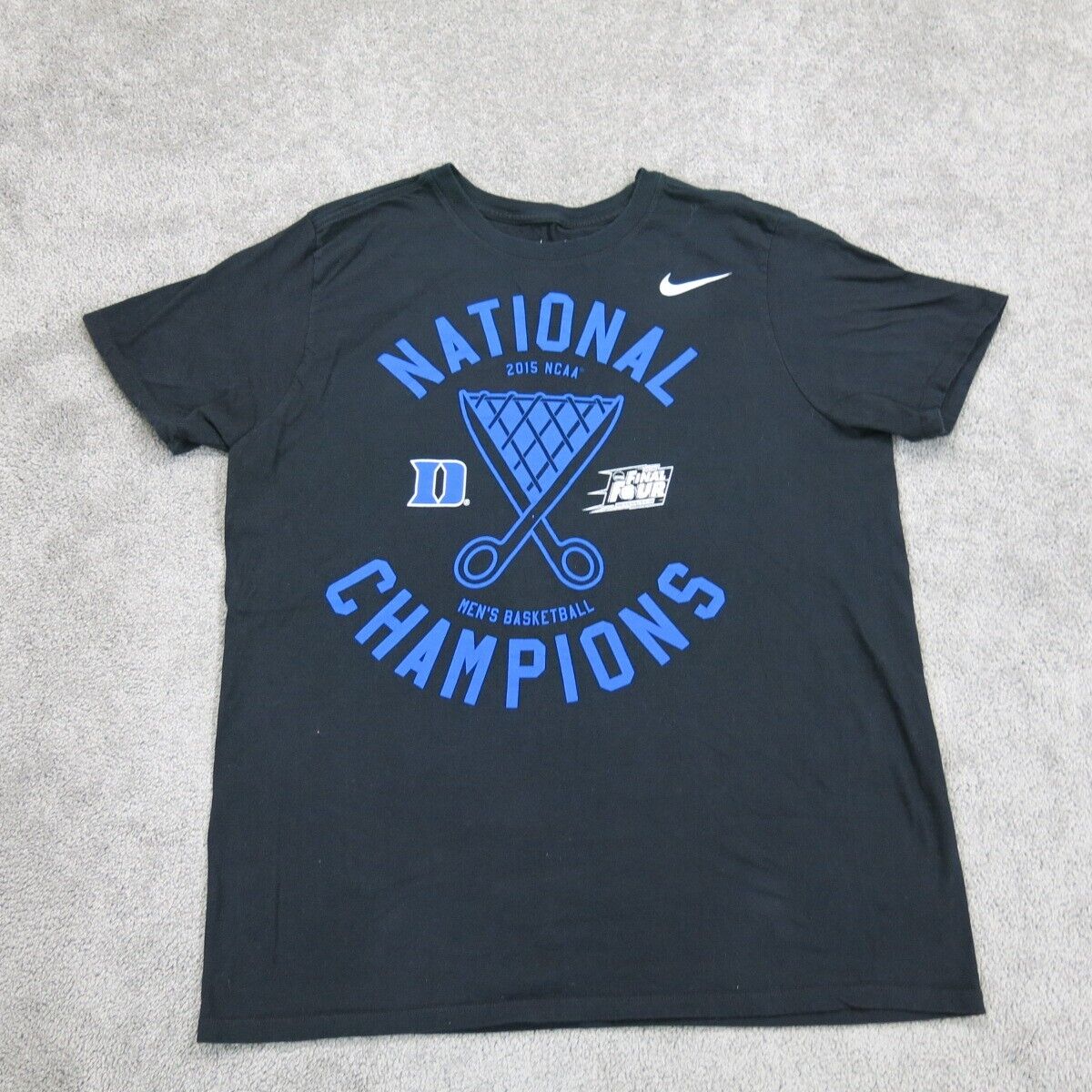 The Nike Tee Men Crew Neck T Shirt Athletic Cut National Championship Black SZ L