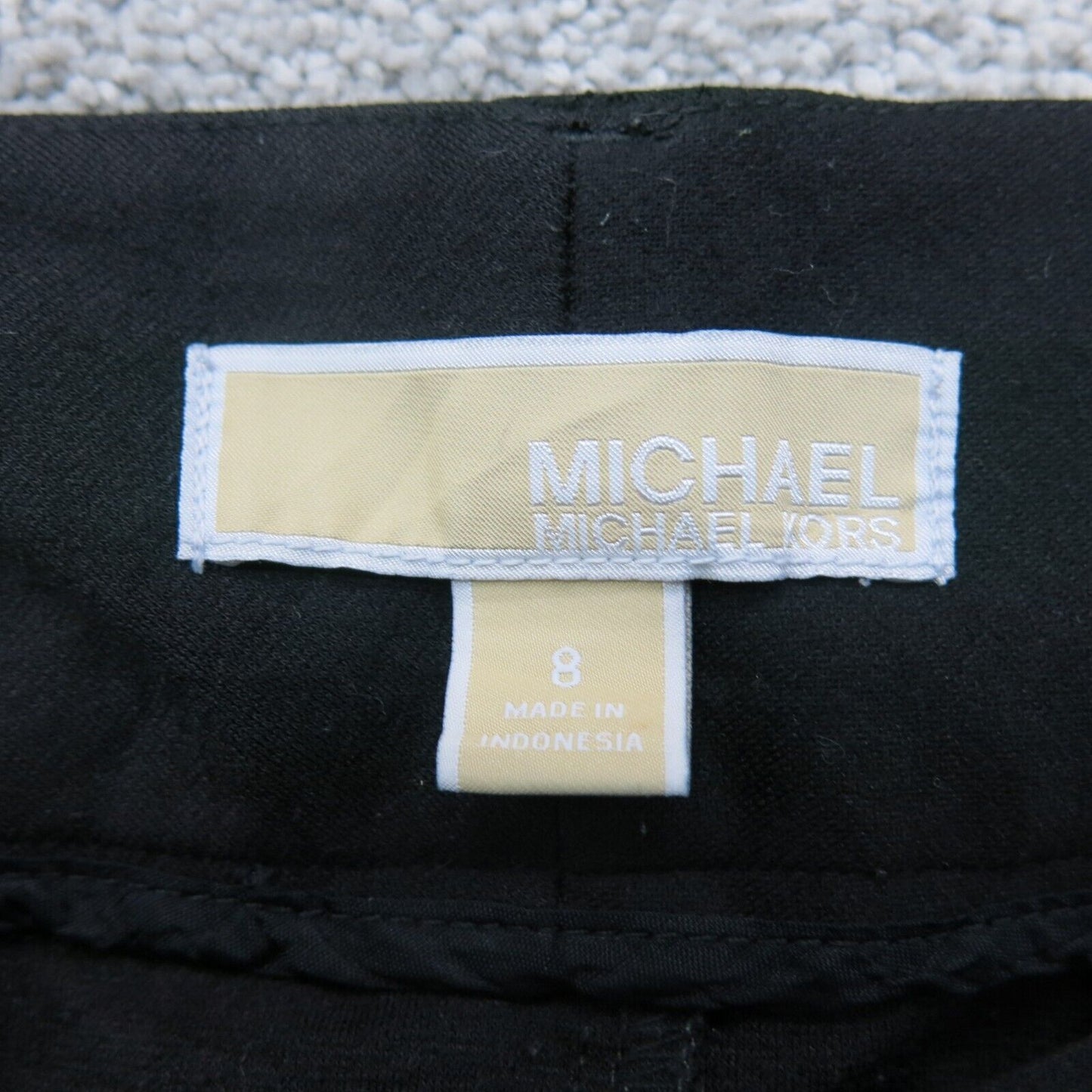 Michael Kors Womens Casual Pant Mid Rise Flat Front Pockets Black Size 8