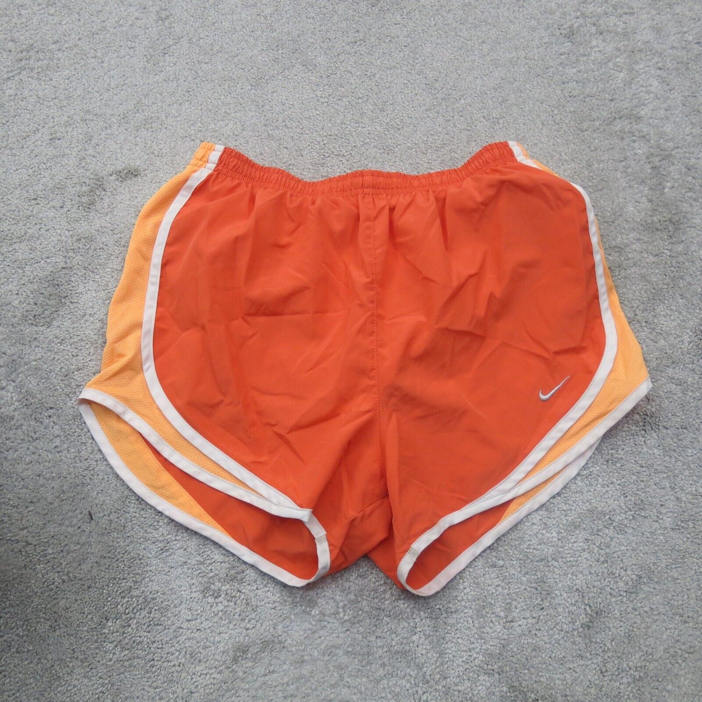 Nike Womens Athletic Shorts Dri Fit Running Training Elastic Waist Orange Size S