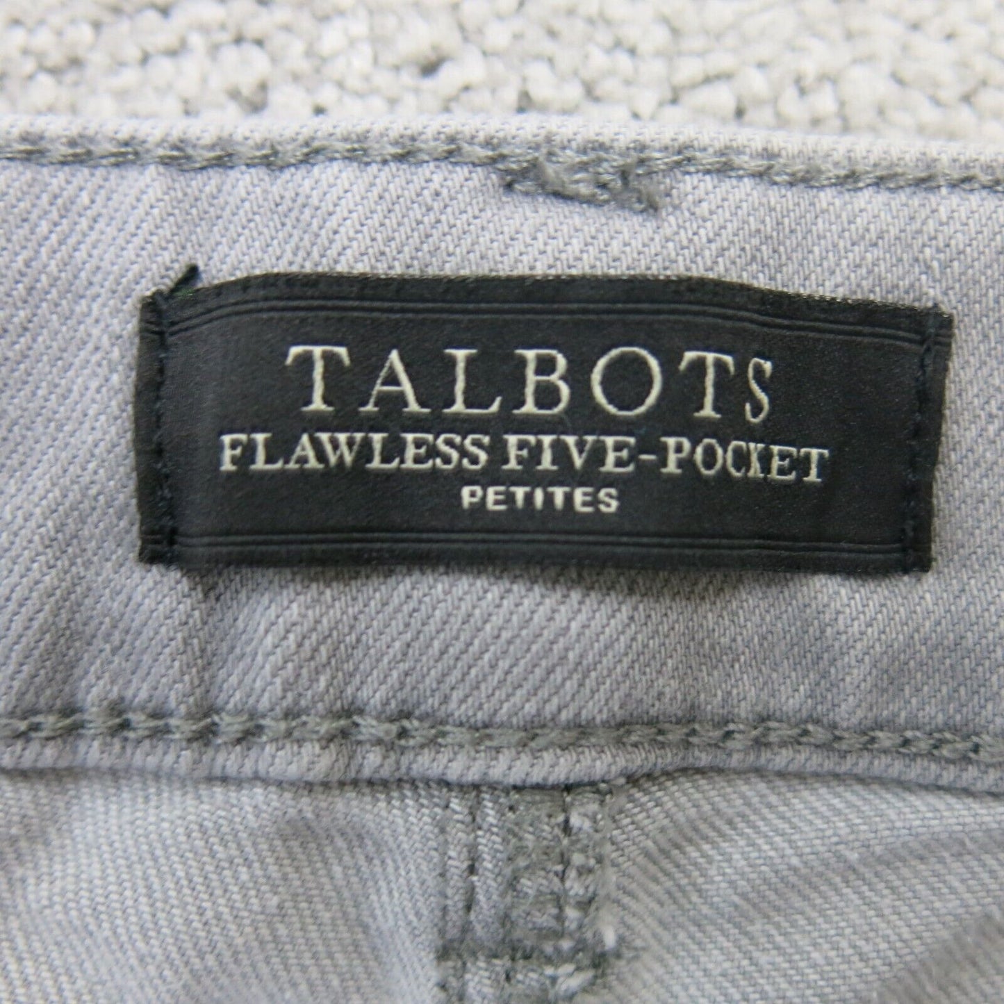 Talbots Womens Boyfriend Jeans Denim Stretch Flawless Five Pockets Gray Size 16P