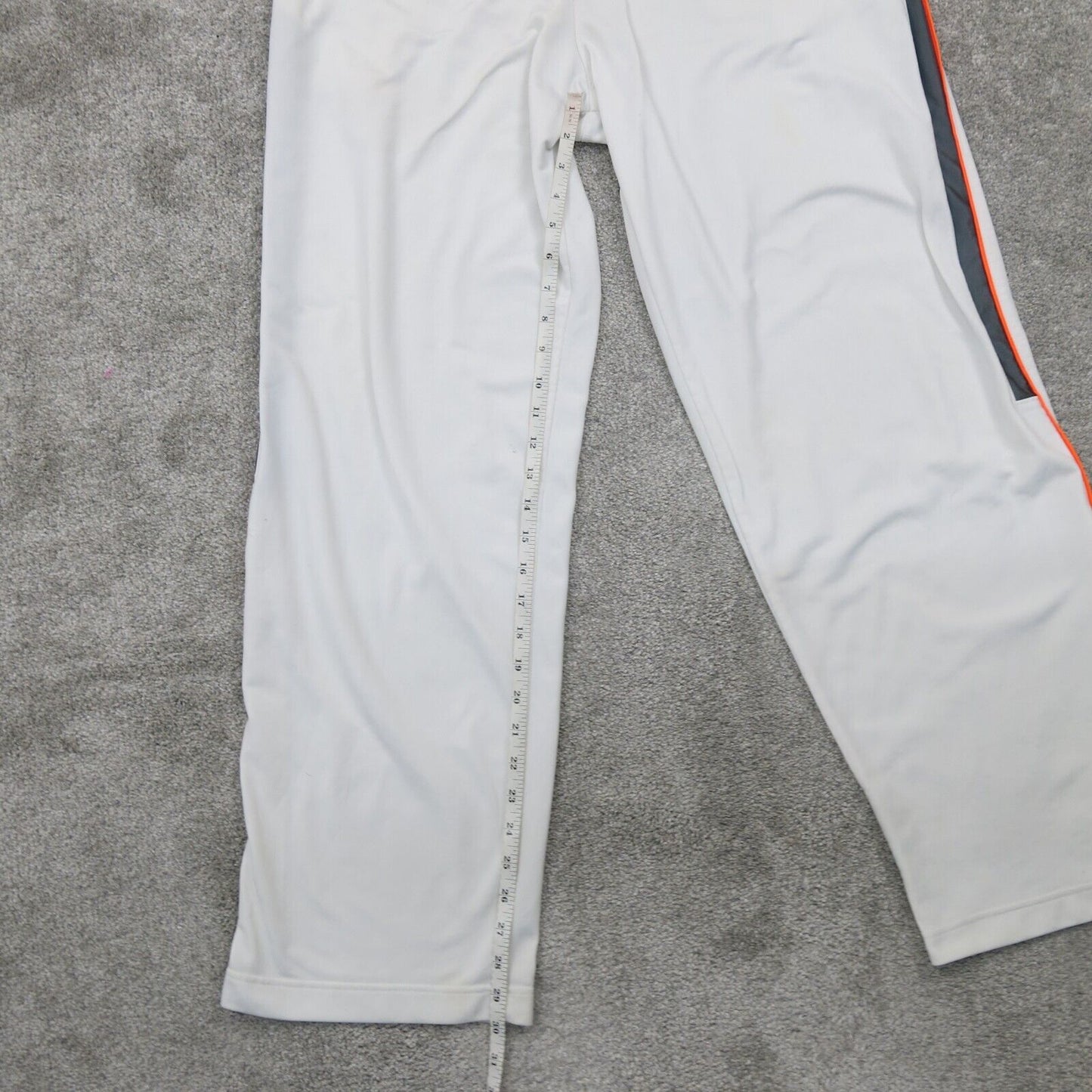 Nike Mens Activewear Basketball Pant Mid Rise Elastic Waist White Size Large