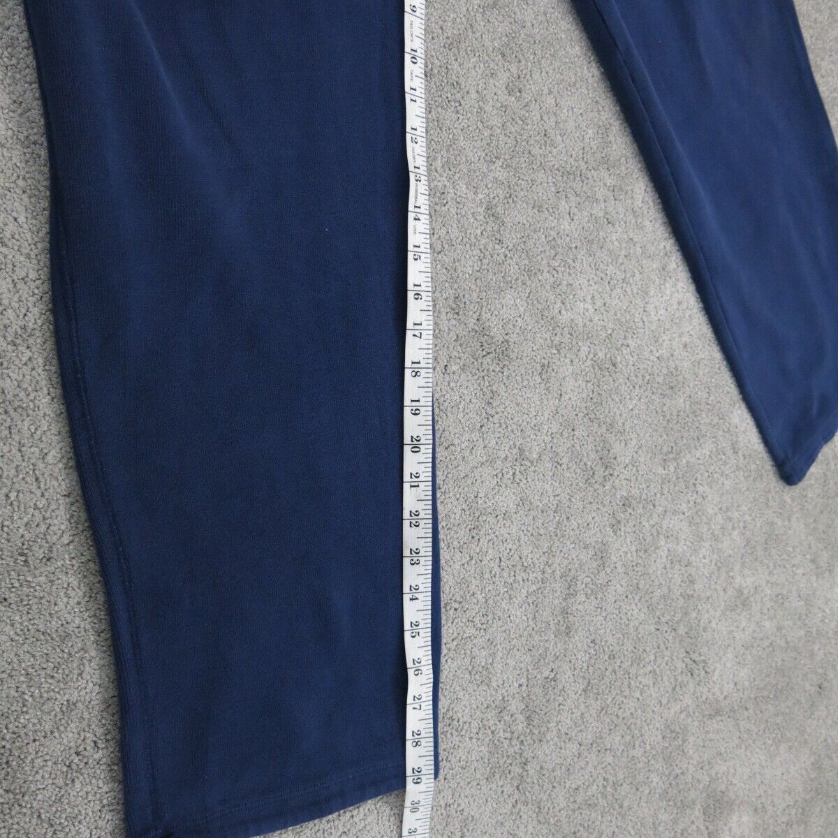 Ralph Lauren Women Straight Leg Pant Drawstring Waist 100% Cotton Blue Medium