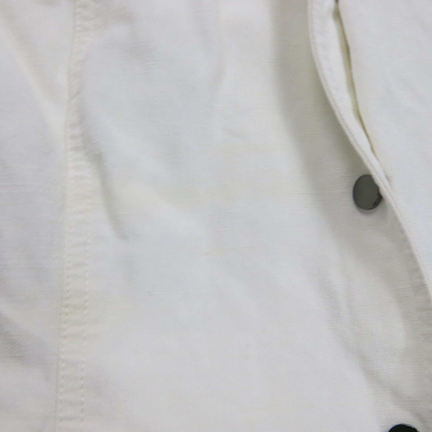 Tahari Womens Windbreaker Jacket Long Sleeves Mock Neck Button White Size 14