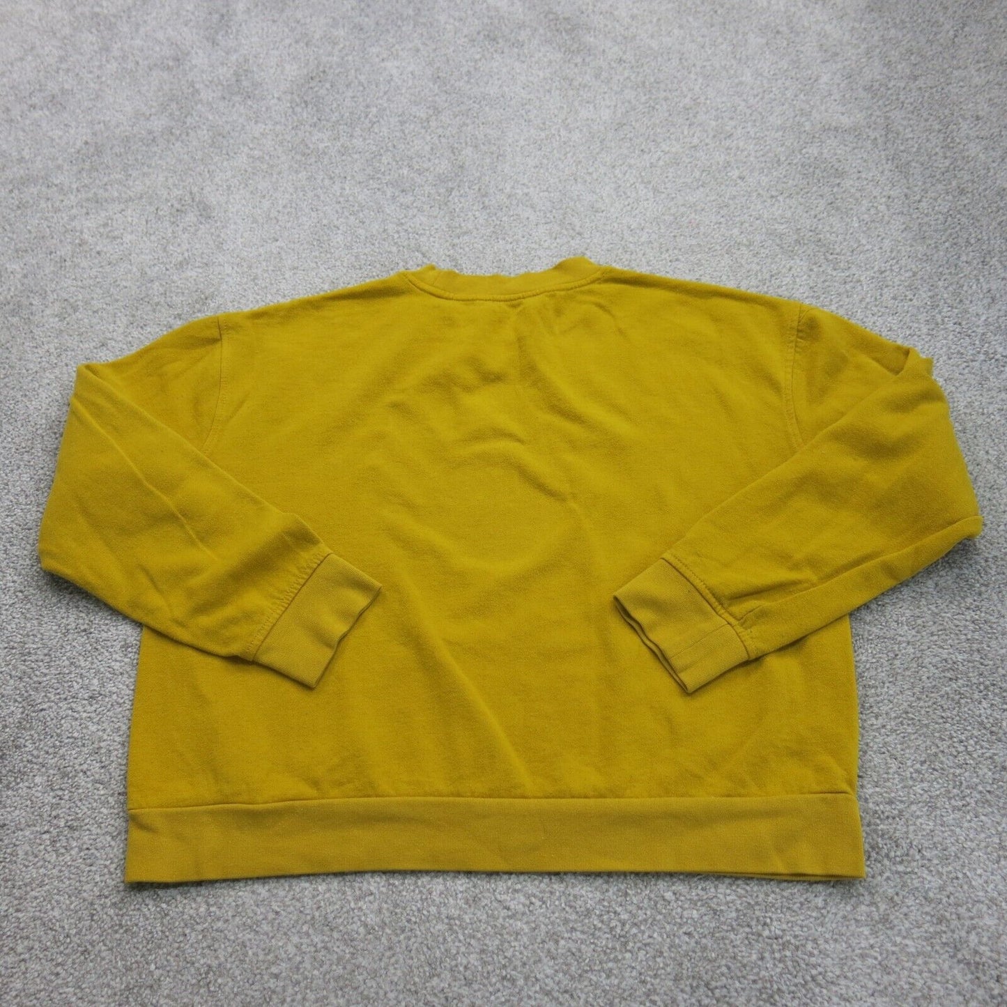 Vans Women Graphic Crew Neck Sweatshirt Pullover Long Sleeves Yellow Size Medium