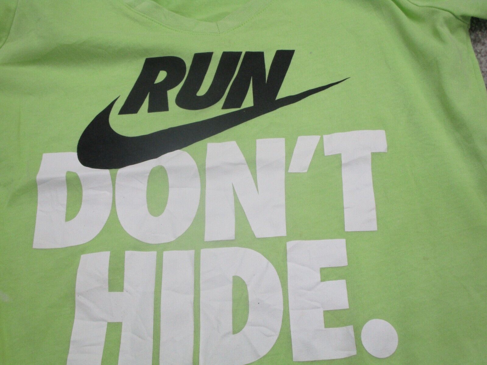 White and lime green cheap nike shirt