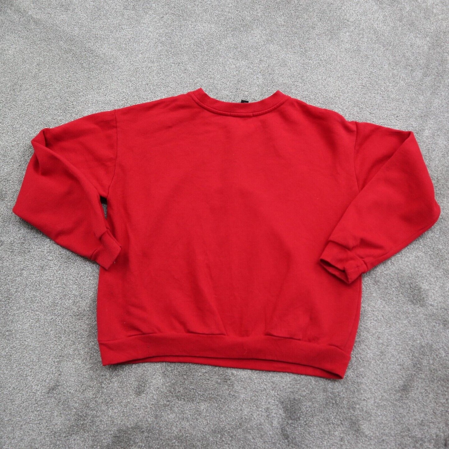 Forever 2 Womens Pullover Sweatshirt Long Sleeve Crew Neck Red Size Small Petite