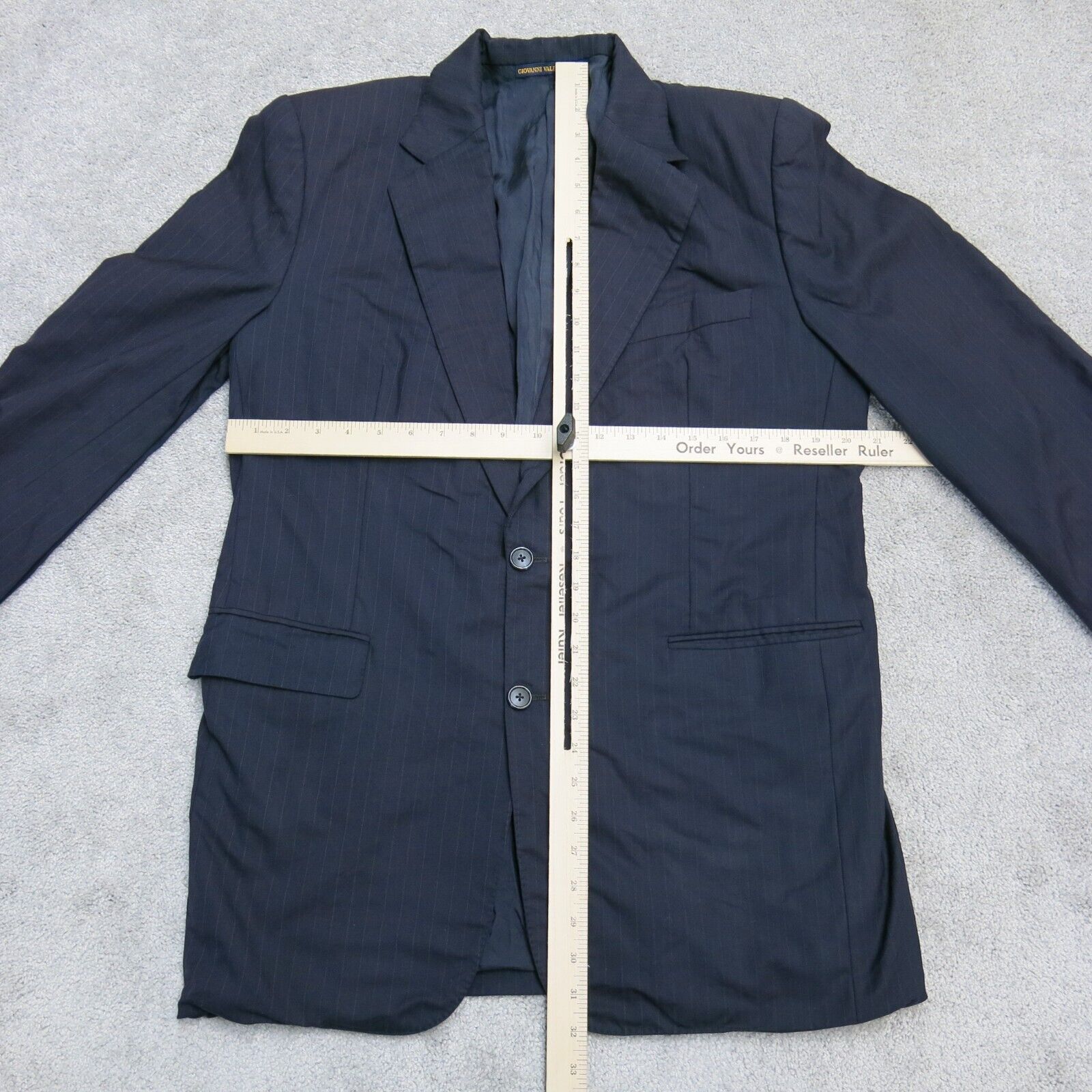 Giovanni Valentino Mens Front Button Blazer Coat Long