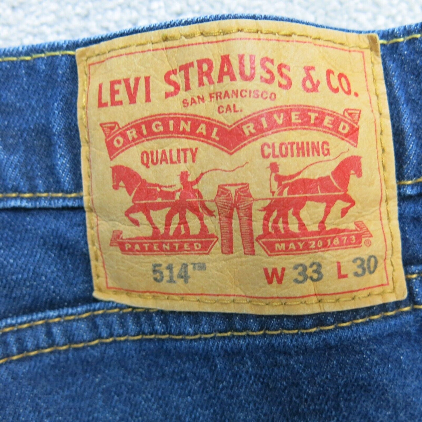 Levis 510 Mens Straight Leg Jeans Denim Stretch Low Rise Blue Size W33XL30