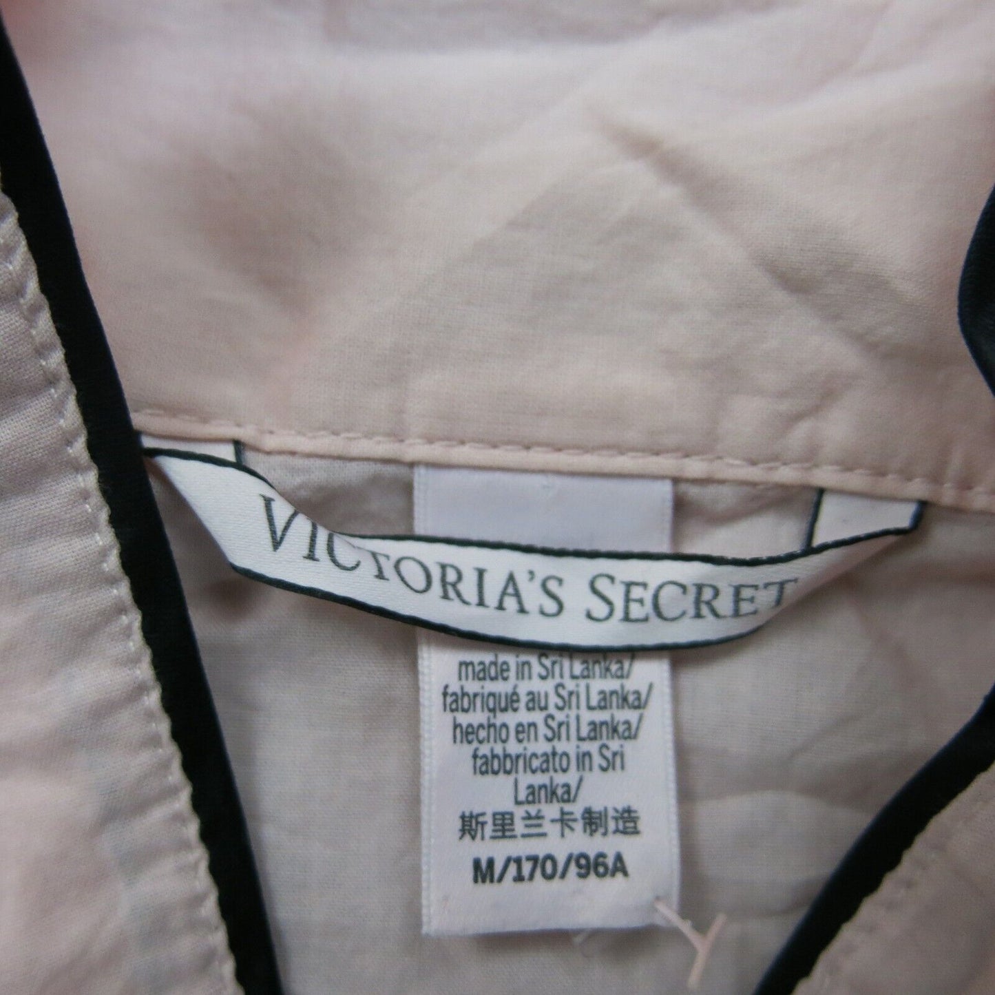 Victoria Secret Womens Button Up Shirt Top Long Sleeves Pocket Pink Size Medium