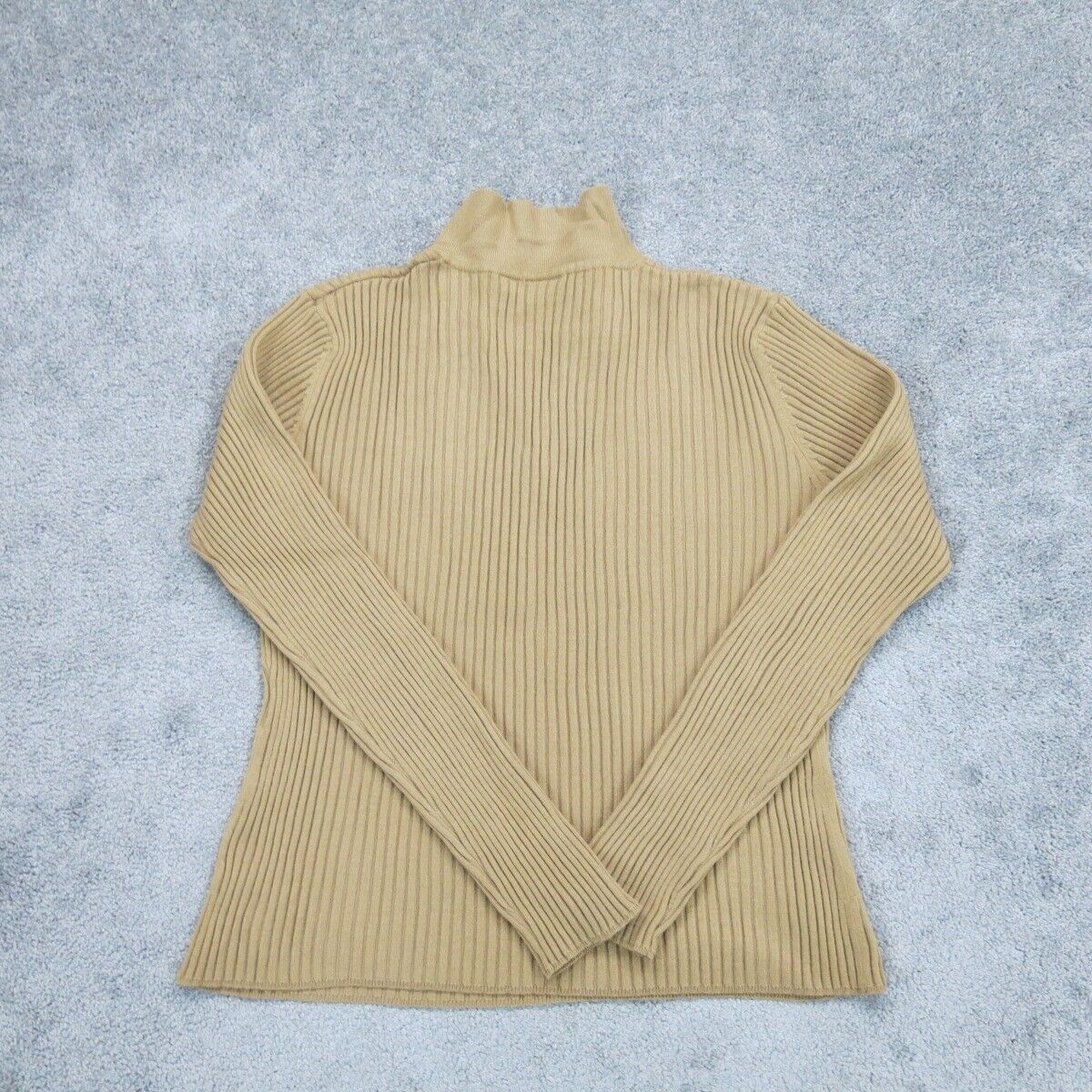 Mossimo Mens Sweater Knitted Long Sleeve Collared Neck Light Brown Size X Large