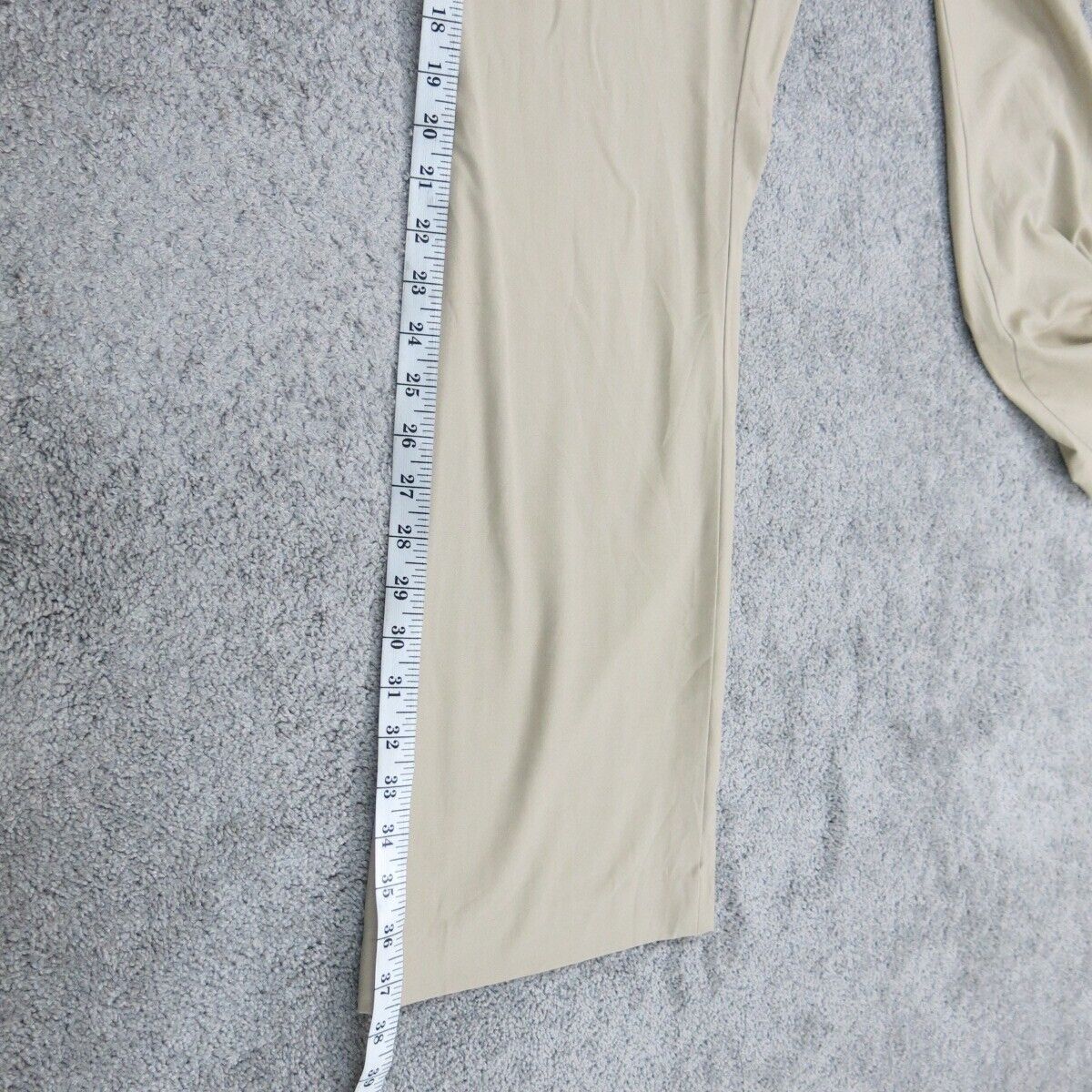 Ann Taylor - Metallic Beige Wide Leg Dress Pants Polyester2 Polyester |  SilkRoll