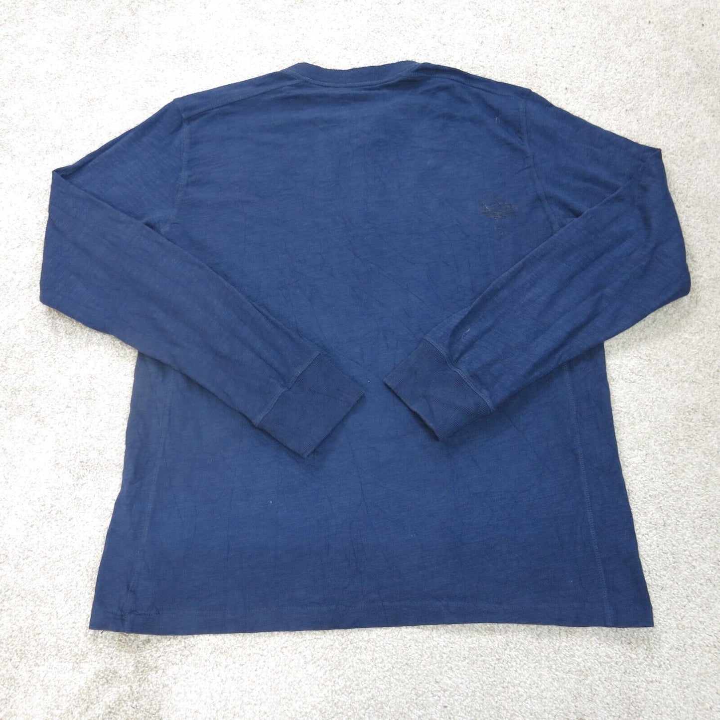 American Eagle Shirt Mens Large Blue Standard Fit Long Sleeve Henley Lightweight