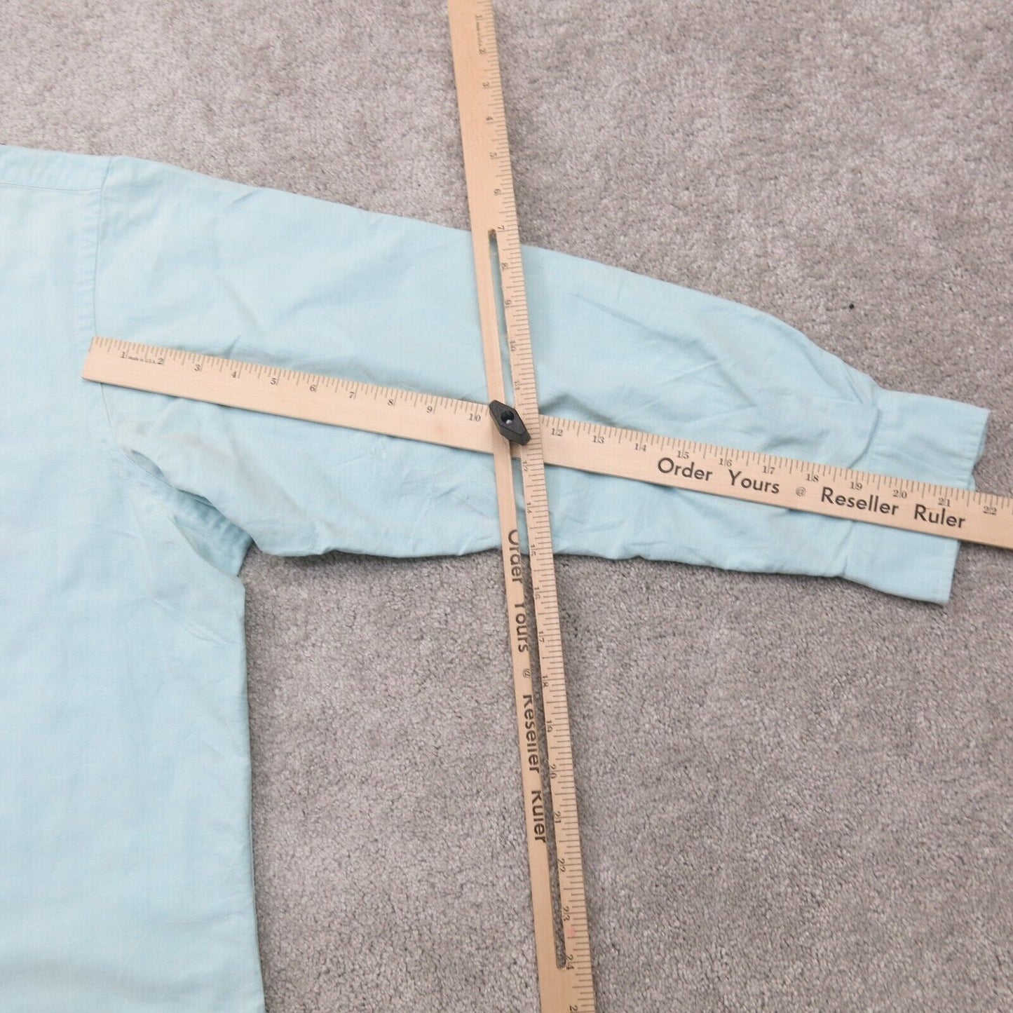 Ralph Lauren Mens Button Down Shirt Long Sleeve 100% Cotton Blue Size 17.5-34