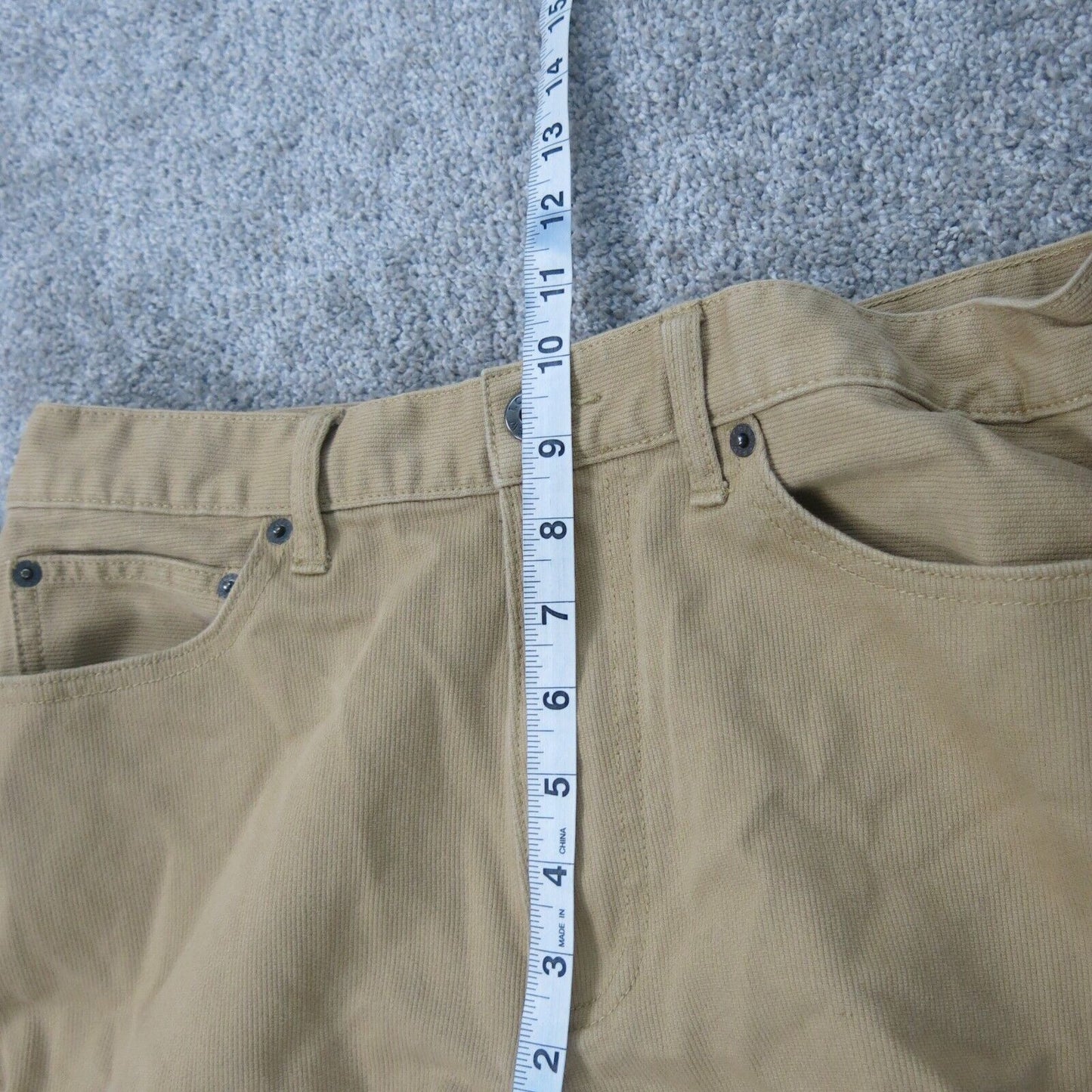 J Crew Mens Cargo Pant five Pockets skinny Leg Fit Mid Rise Khaki size 31X32