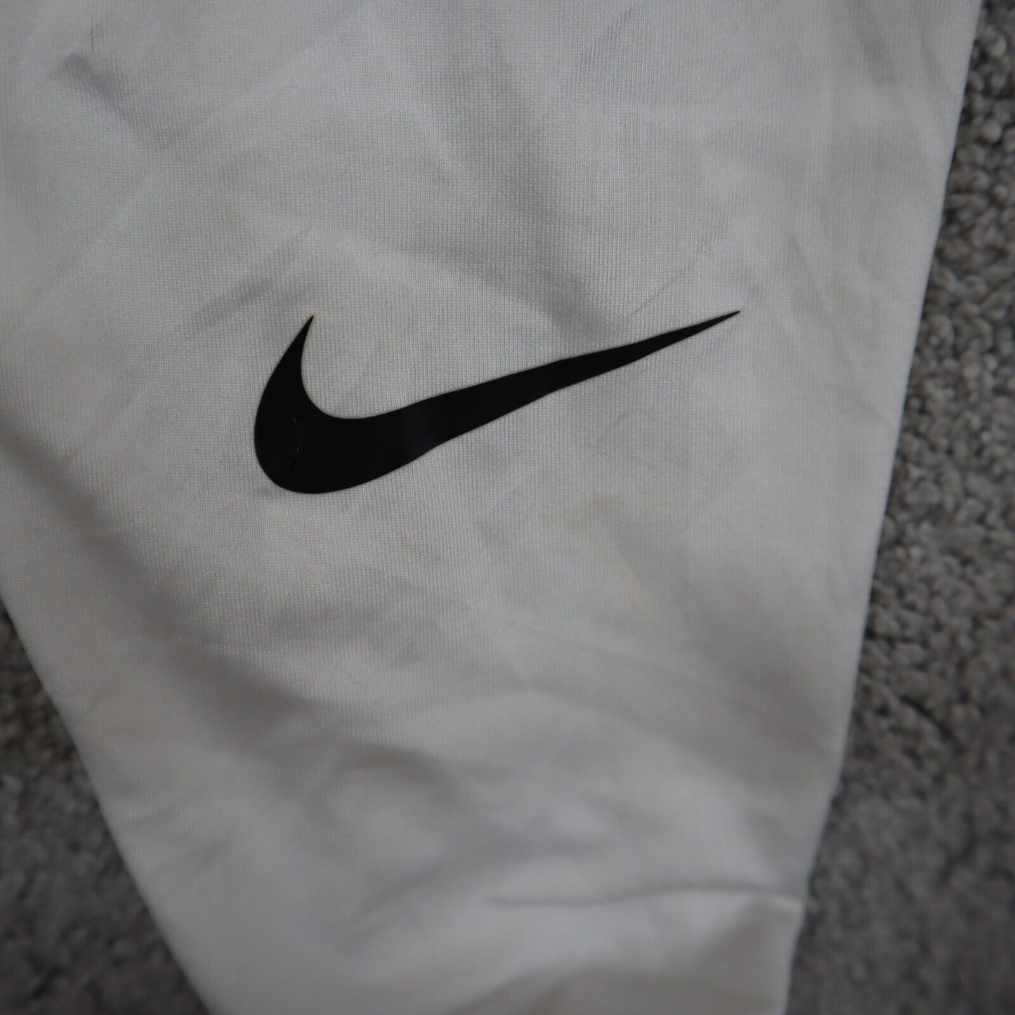 Nike Mens Dri Fit Activewear Legging Pants Elastic Waist Mid Rise White Size L