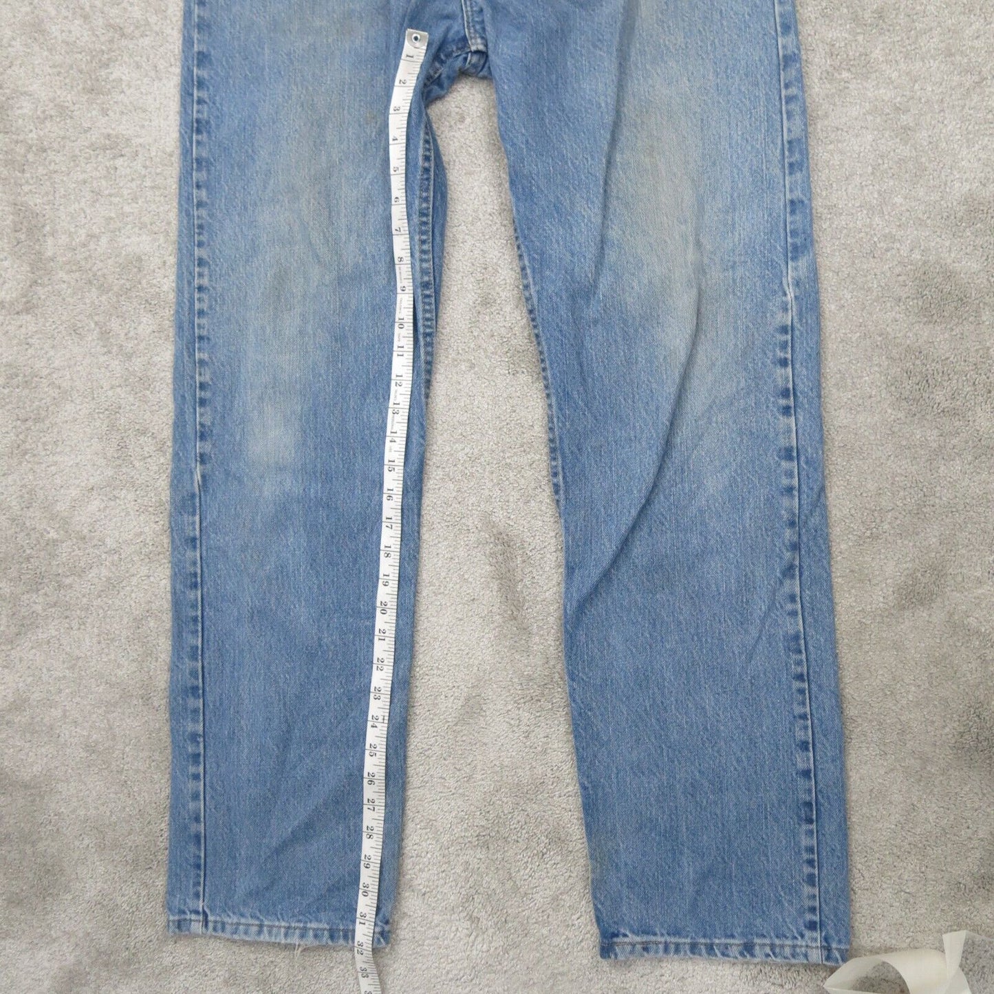 Wrangler Mens Jeans Wide Leg Regular Fit 100% Cotton Mid Rise Blue Size W36XL34