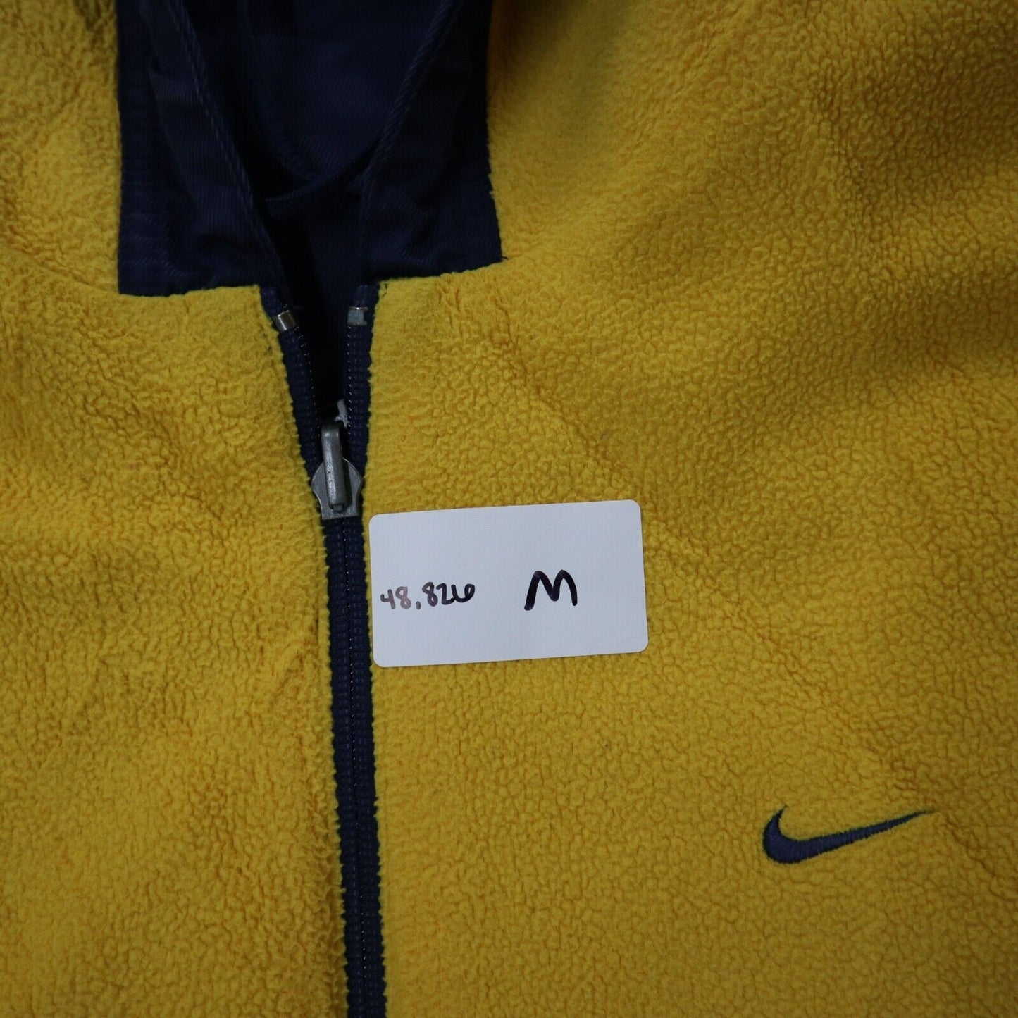 Nike Mens Reversible Windbreaker Hooded Jacket  Full Zip Blue Yellow SZ X Large
