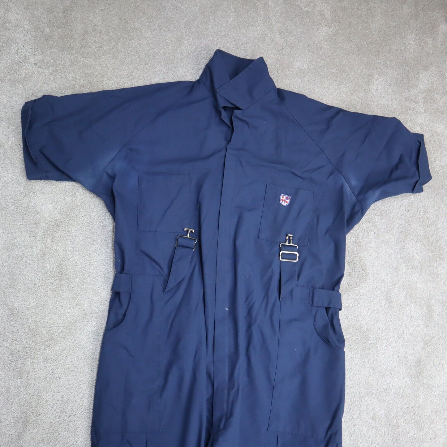 Anthony's Mens Insulated Workwear Coveralls Jumpsuit Wide Leg Navy Blue Size 42
