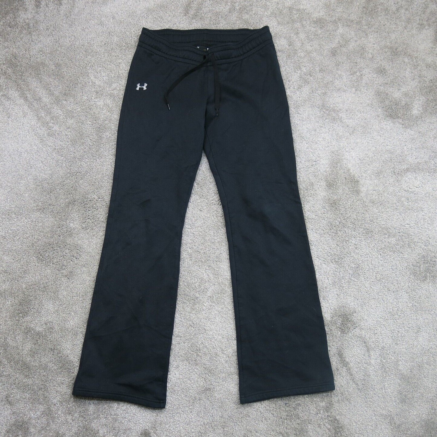 Under Armour Storm Jogger Pants Womens Small Black Semi Fitted Drawstring  Logo