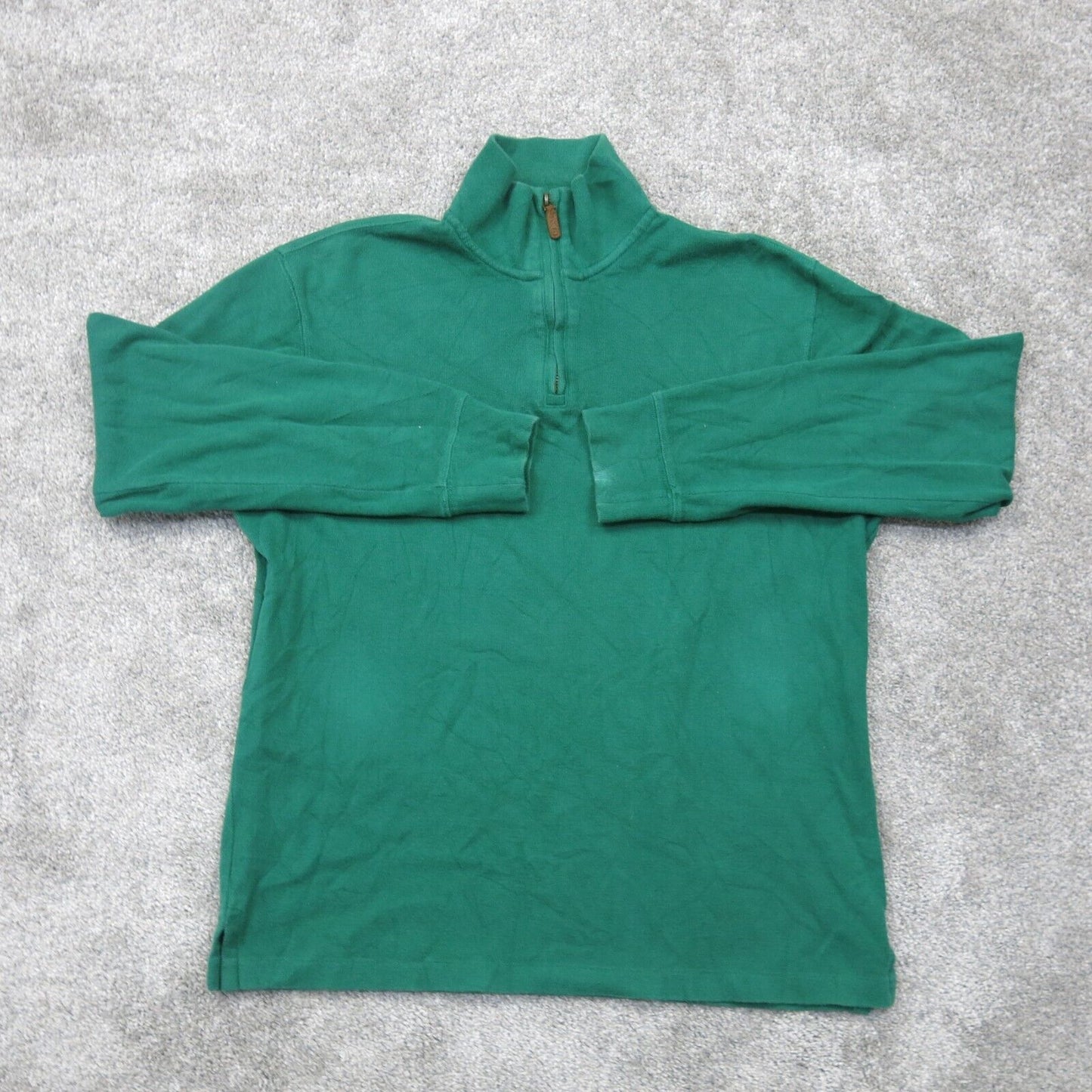 Polo Ralph Lauren Womens 3/4 Zip Sweatshirt Long Sleeves Mock Neck Green Size M