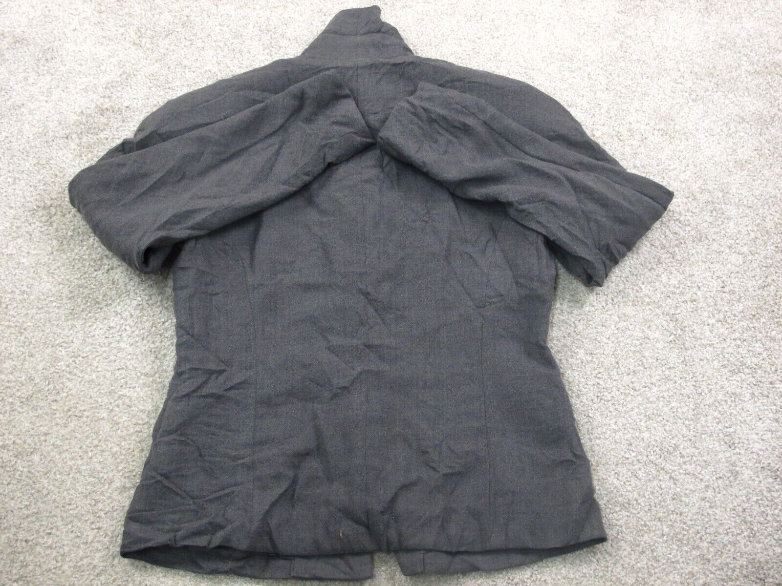 Talbots Women Blazer Coat Jacket Long Sleeves Front Button Gray