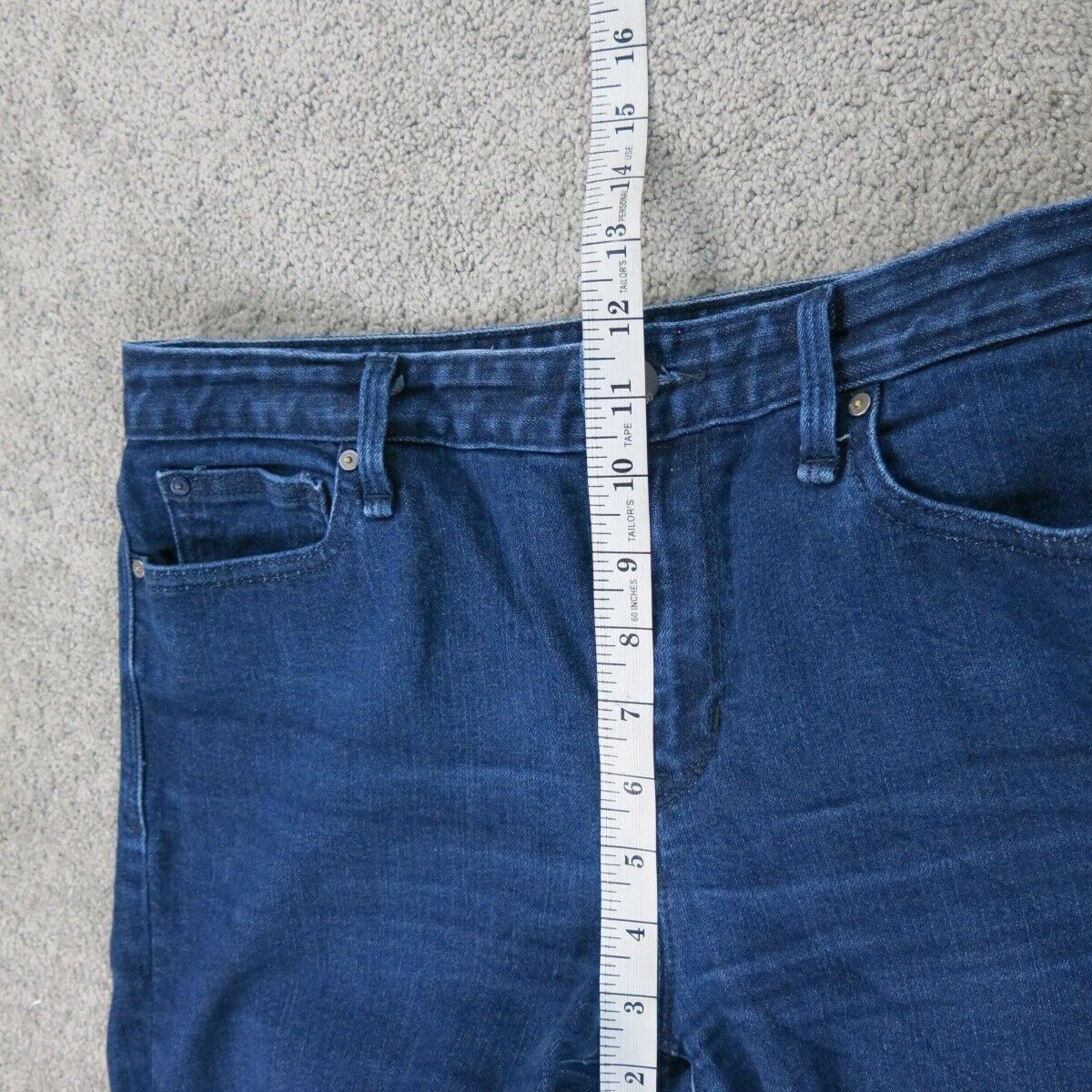 Womens Real Straight Leg Jeans Denim Stretch Mid Rise 5 Pocket Blue Size 29