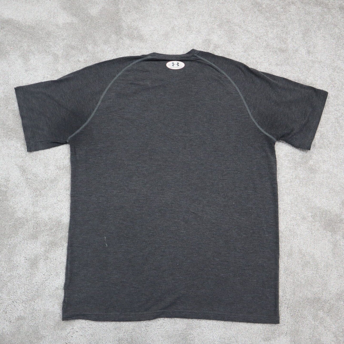 Under Armour Sports T-Shirt Men's Large L Charcoal Gray Short Sleeves Heatgear