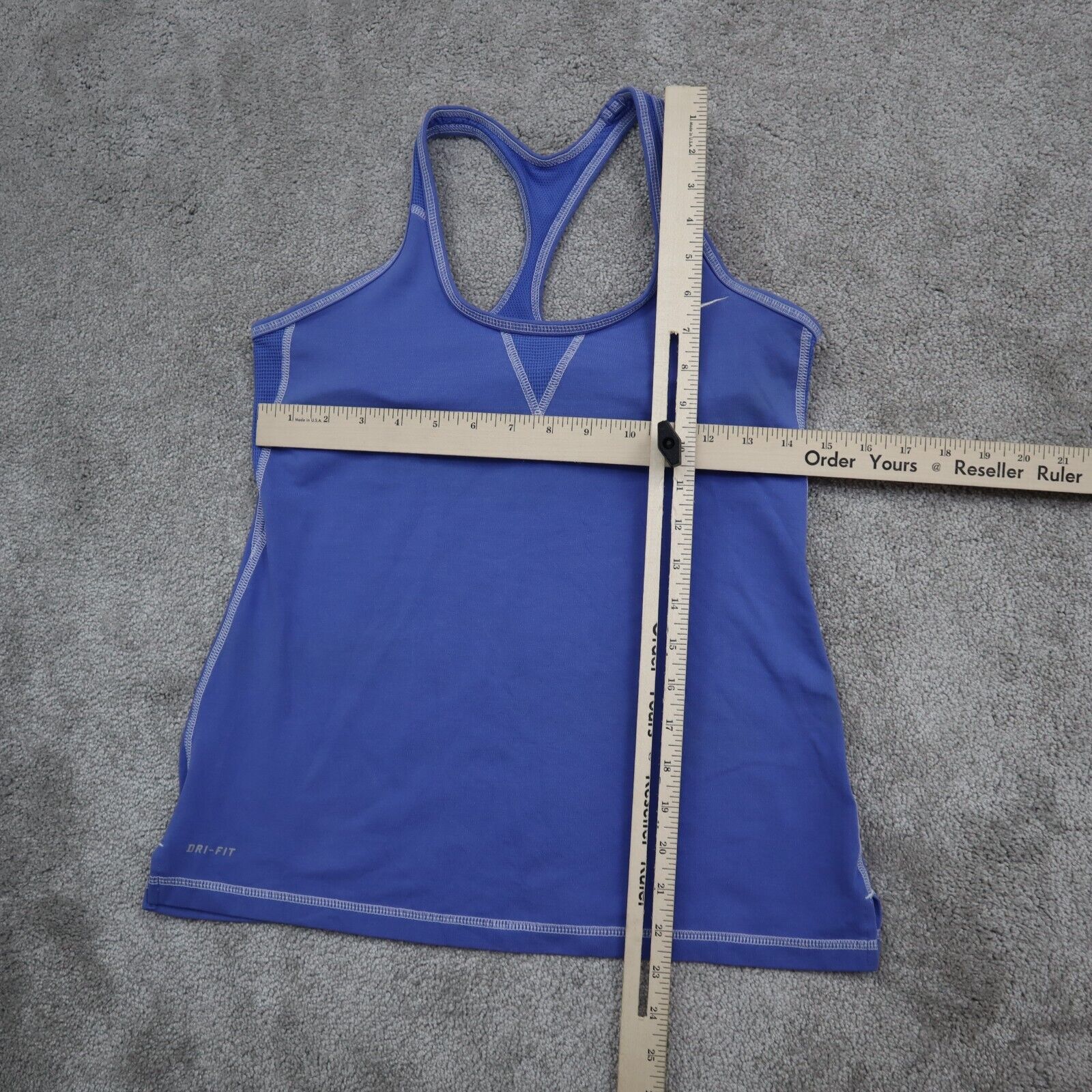 Nike Women Dri Fit Tank Top Pull Over Running Jogging Logo Blue Size M