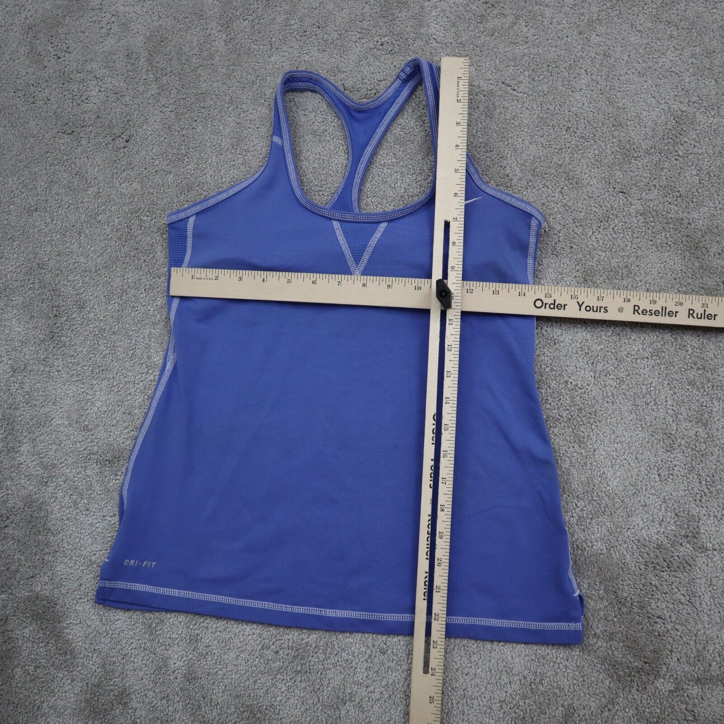 Nike Women Dri Fit Tank Top Pull Over Running Jogging Logo Blue Size Medium