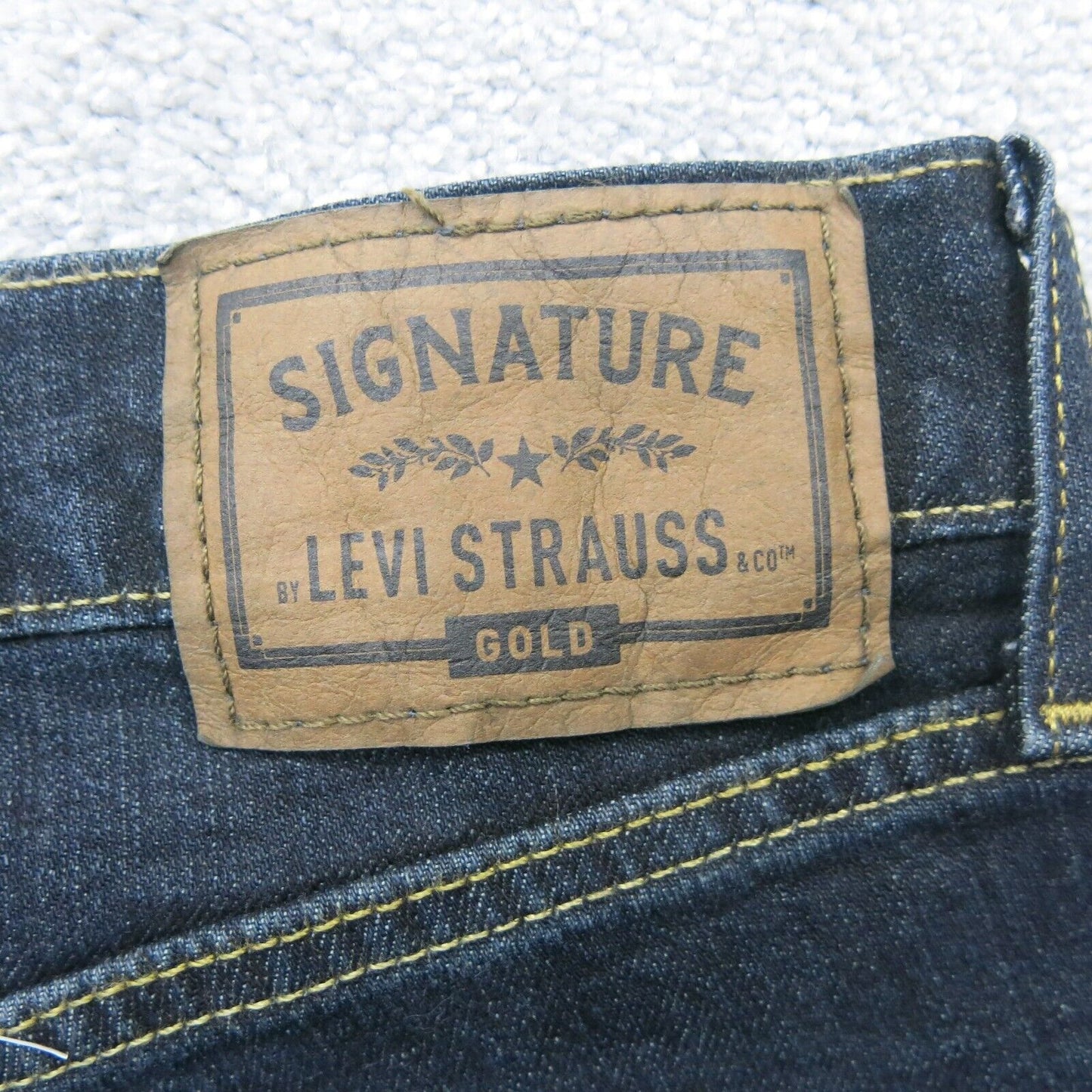 Signature Levis Mens Straight Leg Jeans Relaxed Fit Mid Rise Black Size W34XL30