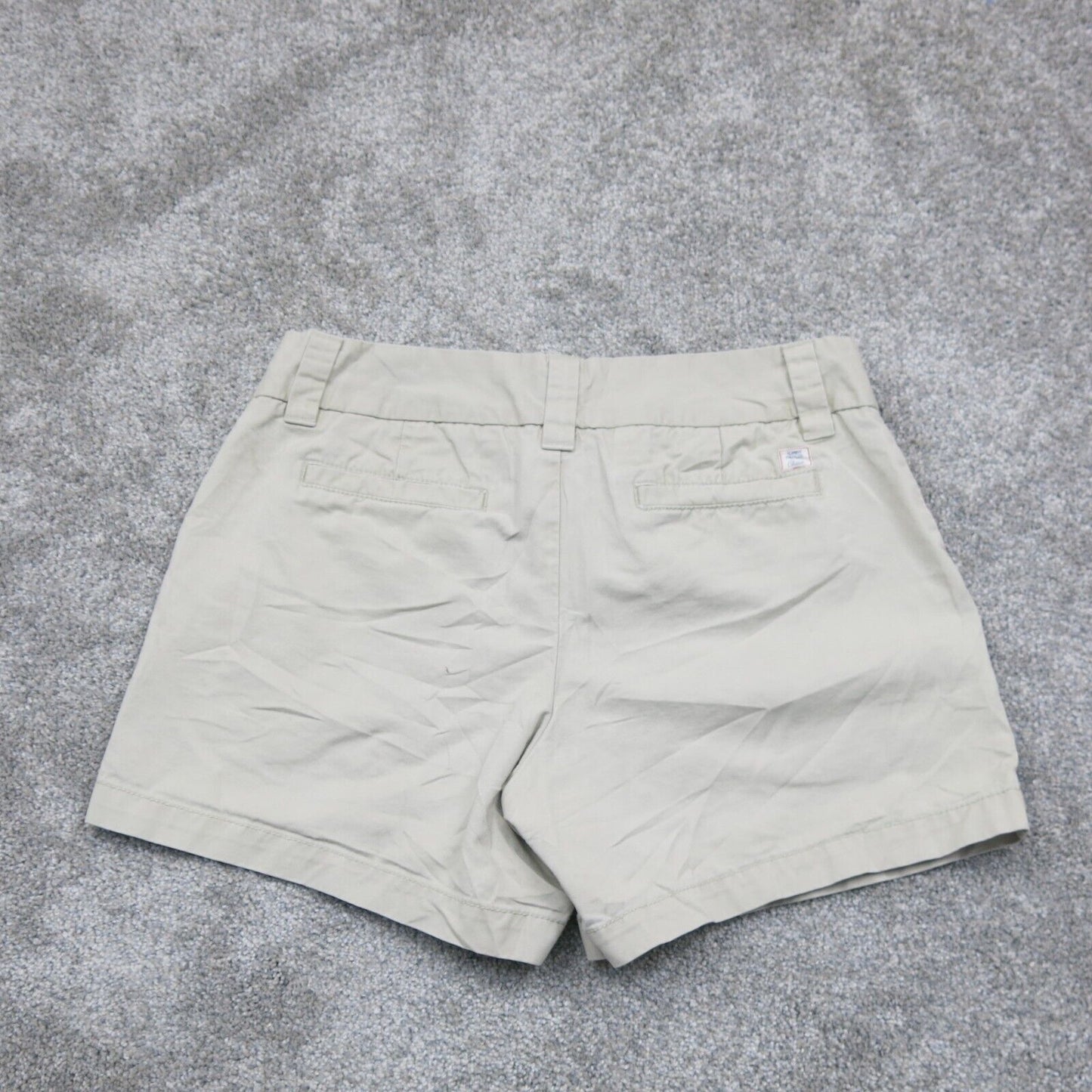Tommy Hilfiger Womens Chino Shorts Mid Rise 100% Cotton Pockets Beige Size 6