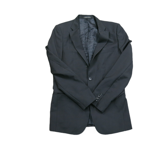 Zara Man Mens Blazer Coat Single Breasted Long Sleeve Pockets Black Size US 36