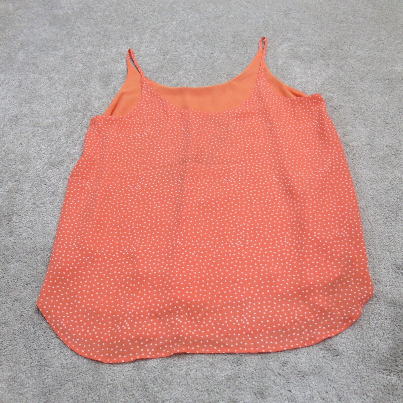 orange polka dot top
