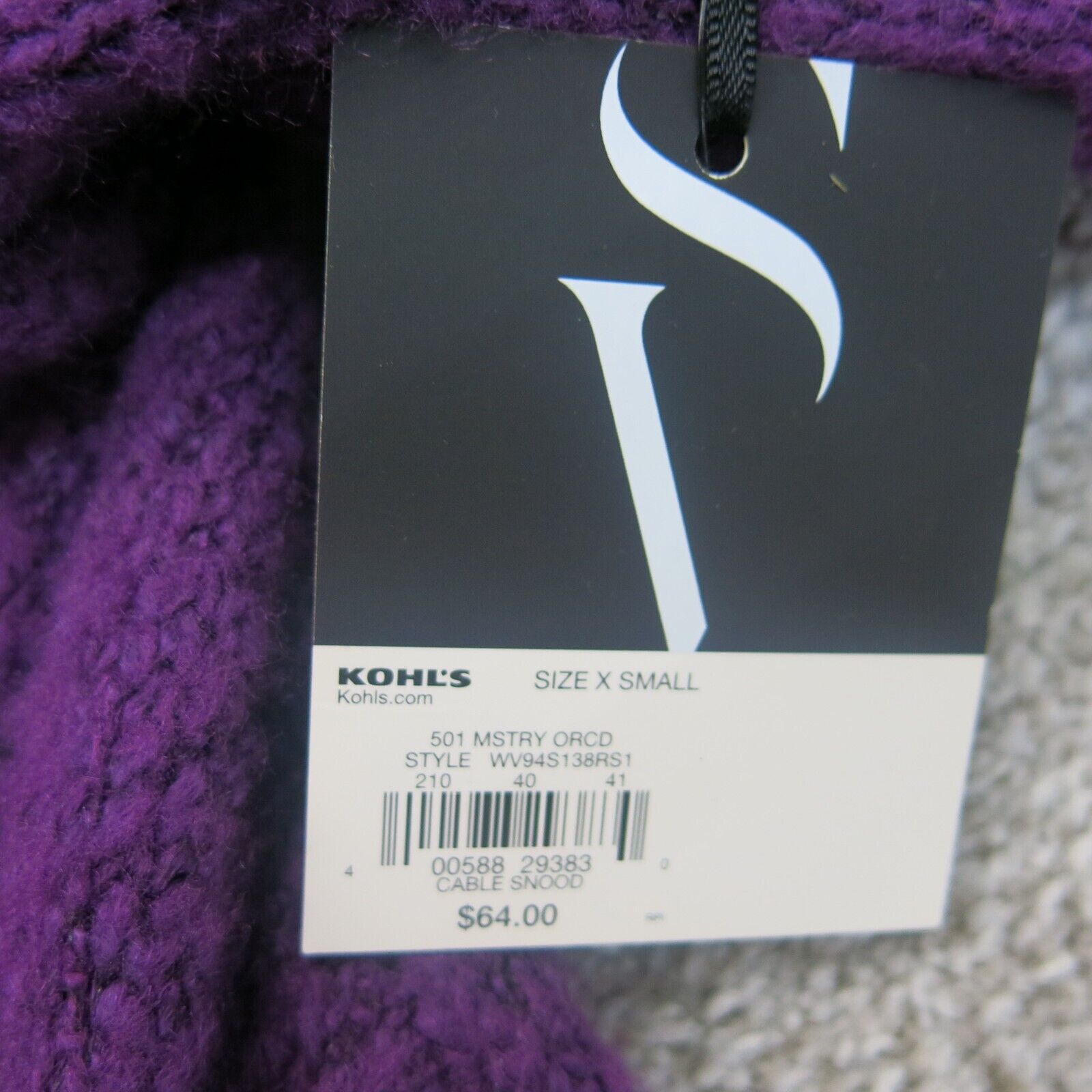 Kohls purple sweater best sale