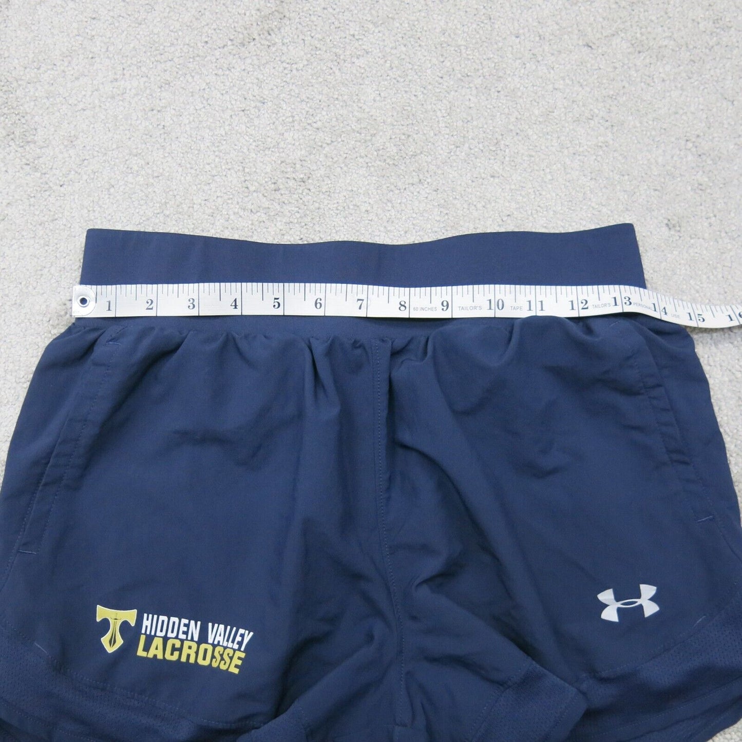 Under Armour Womens Activewear Shorts Heatgear Mid Rise Navy blue Size Small