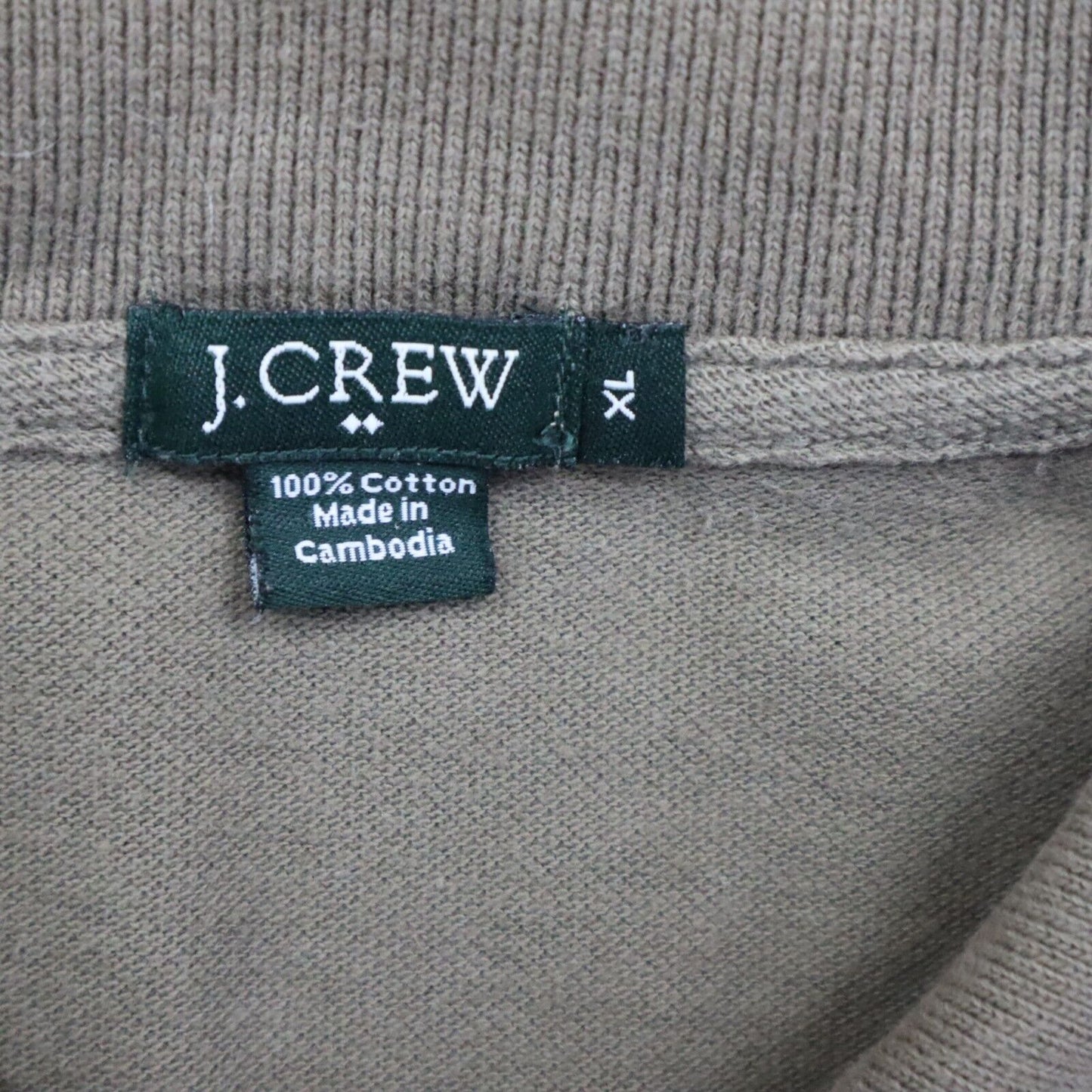 J.Crew Golf Polo Shirt Men's X-Large XL Brown Short Sleeves Collared Neck Shirt