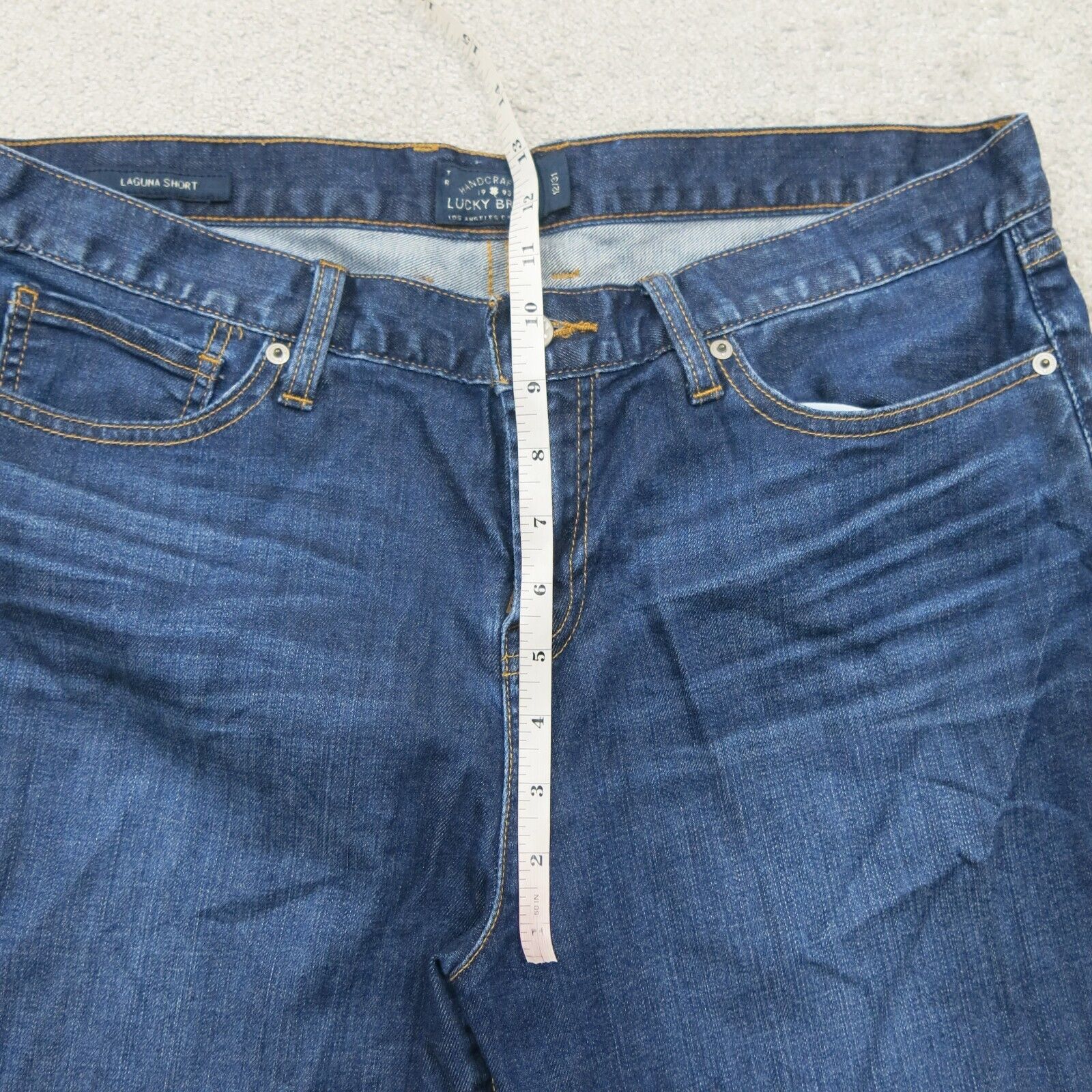 Lucky Brand Mens Laguna Shorts Jeans Mid Rise Pockets Blue Size
