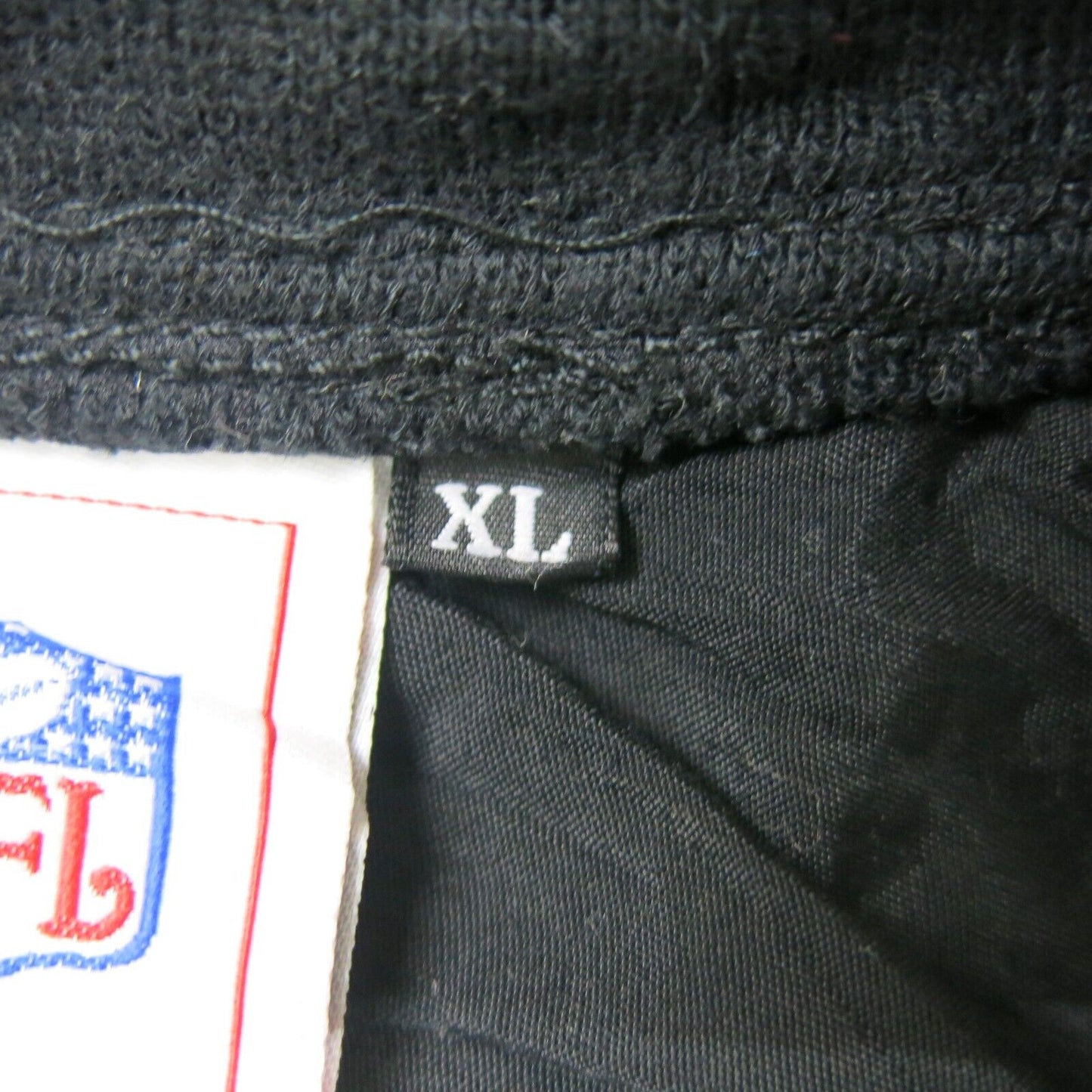 NFL Mens Sports Jacket Long Sleeves Pullover V Neck Logo Black Size X Large